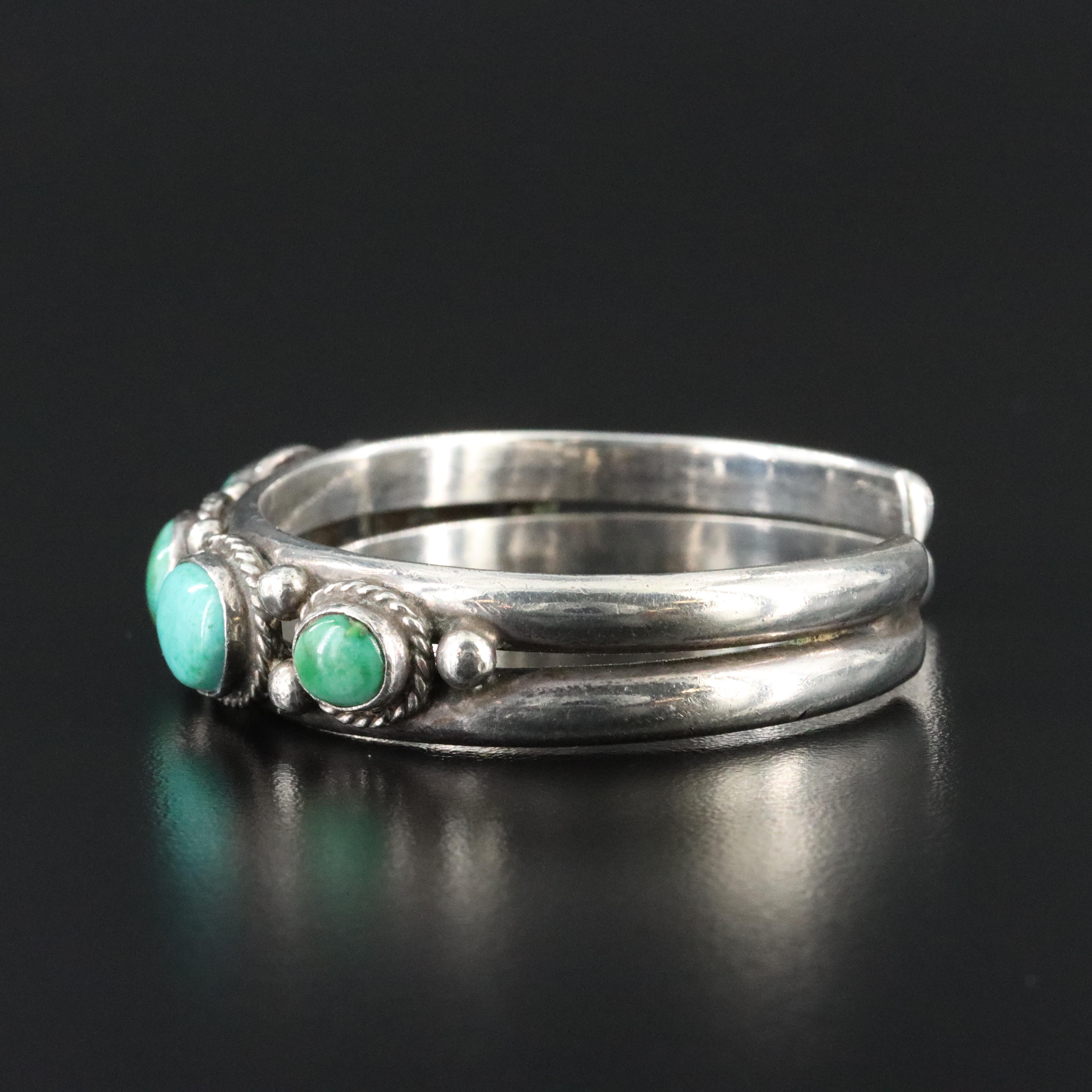 Southwestern Sterling Turquoise Cuff Bracelet