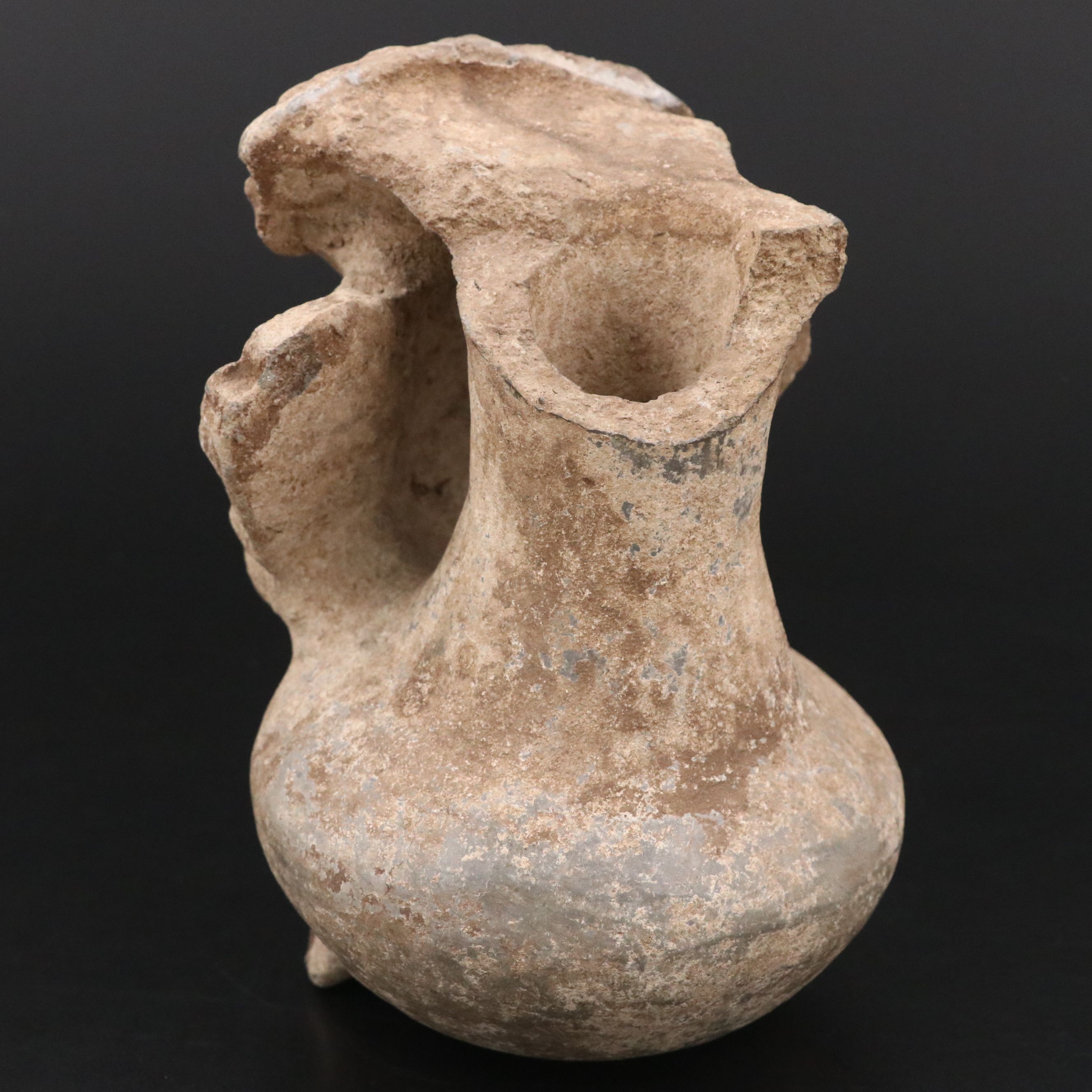 Pre-Columbian Zapotec Seated God Figural Urn, Circa 600–900 CE