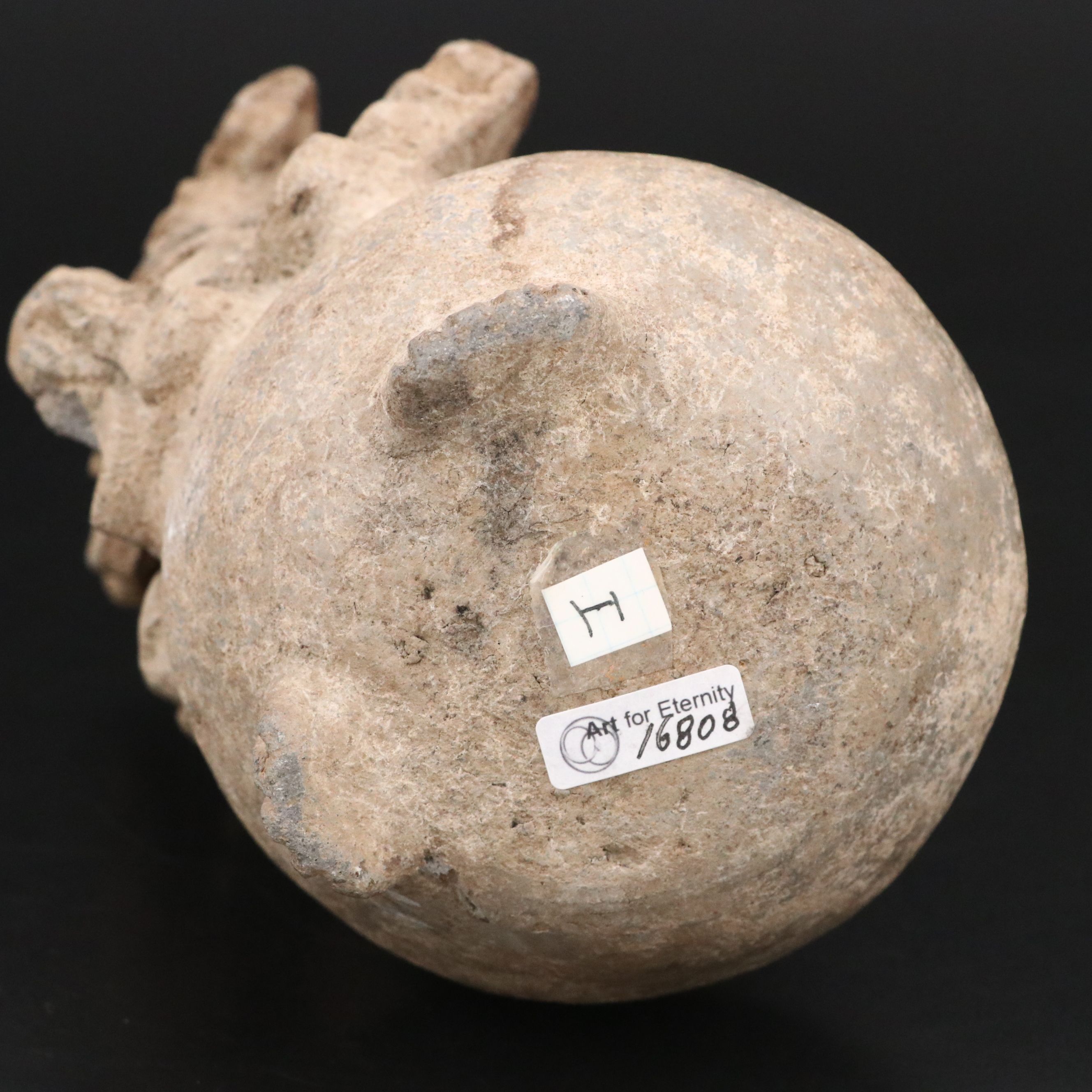 Pre-Columbian Zapotec Seated God Figural Urn, Circa 600–900 CE