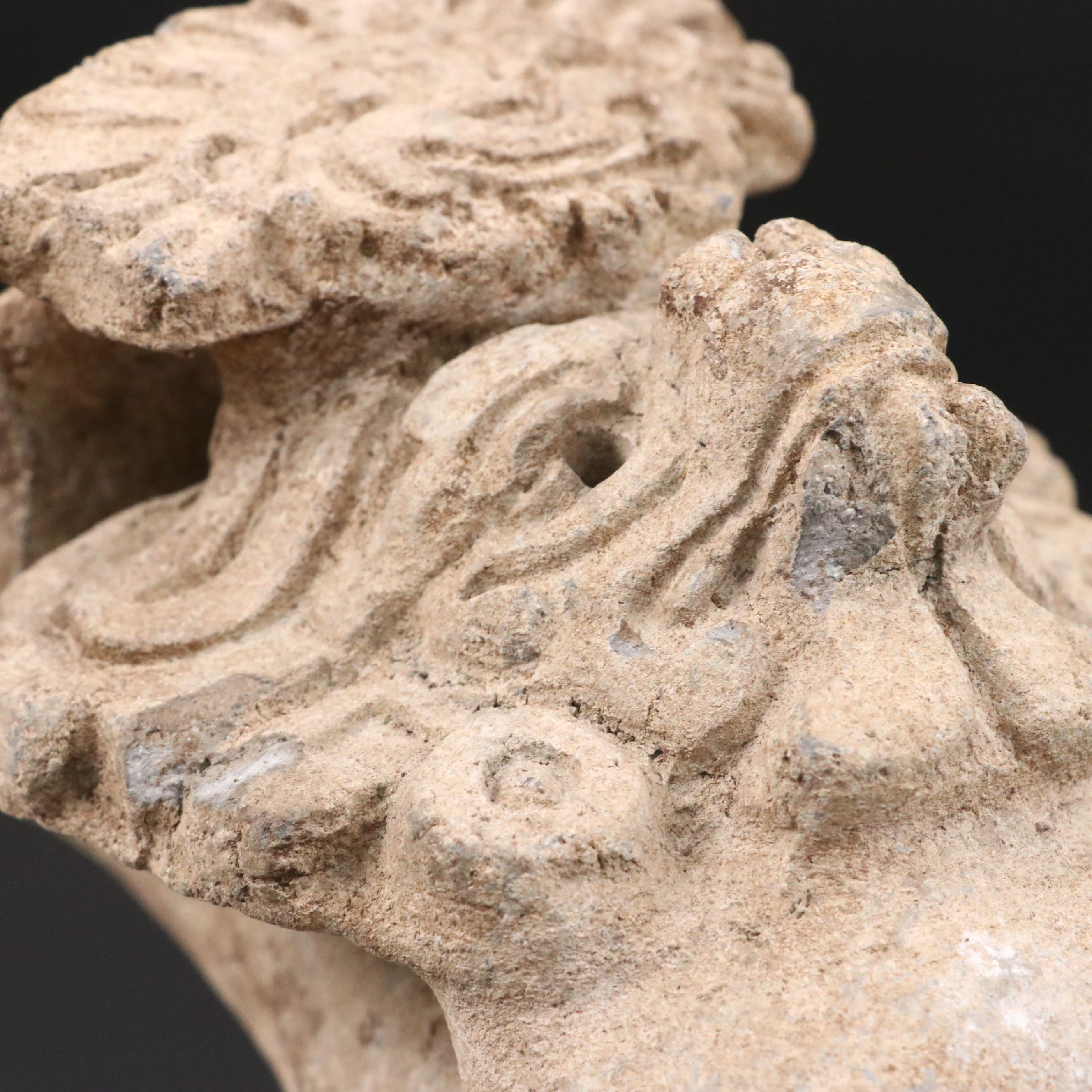 Pre-Columbian Zapotec Seated God Figural Urn, Circa 600–900 CE