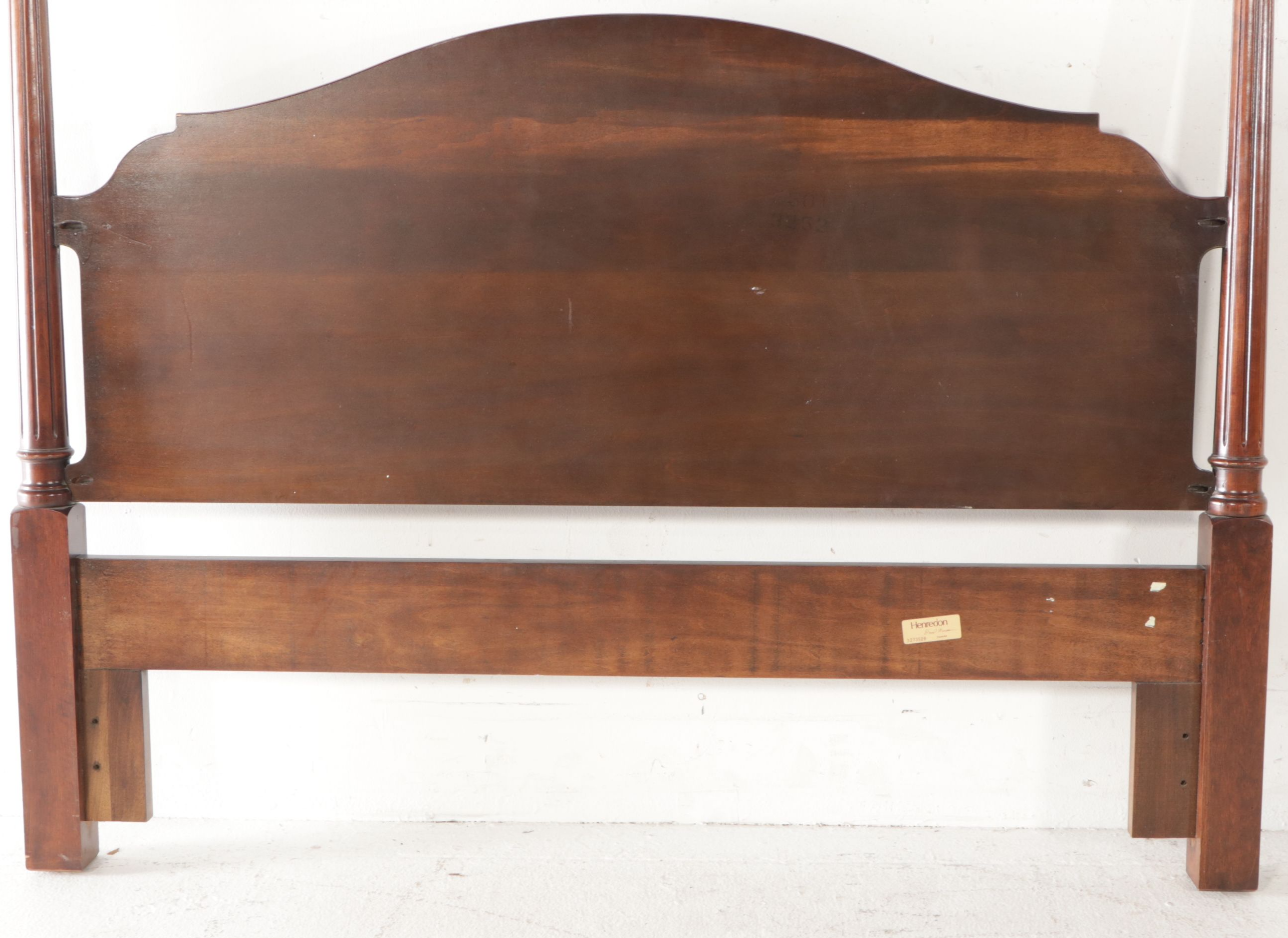 Henredon Four-Poster Mahogany Queen Bed and Ethan Allen Bedding