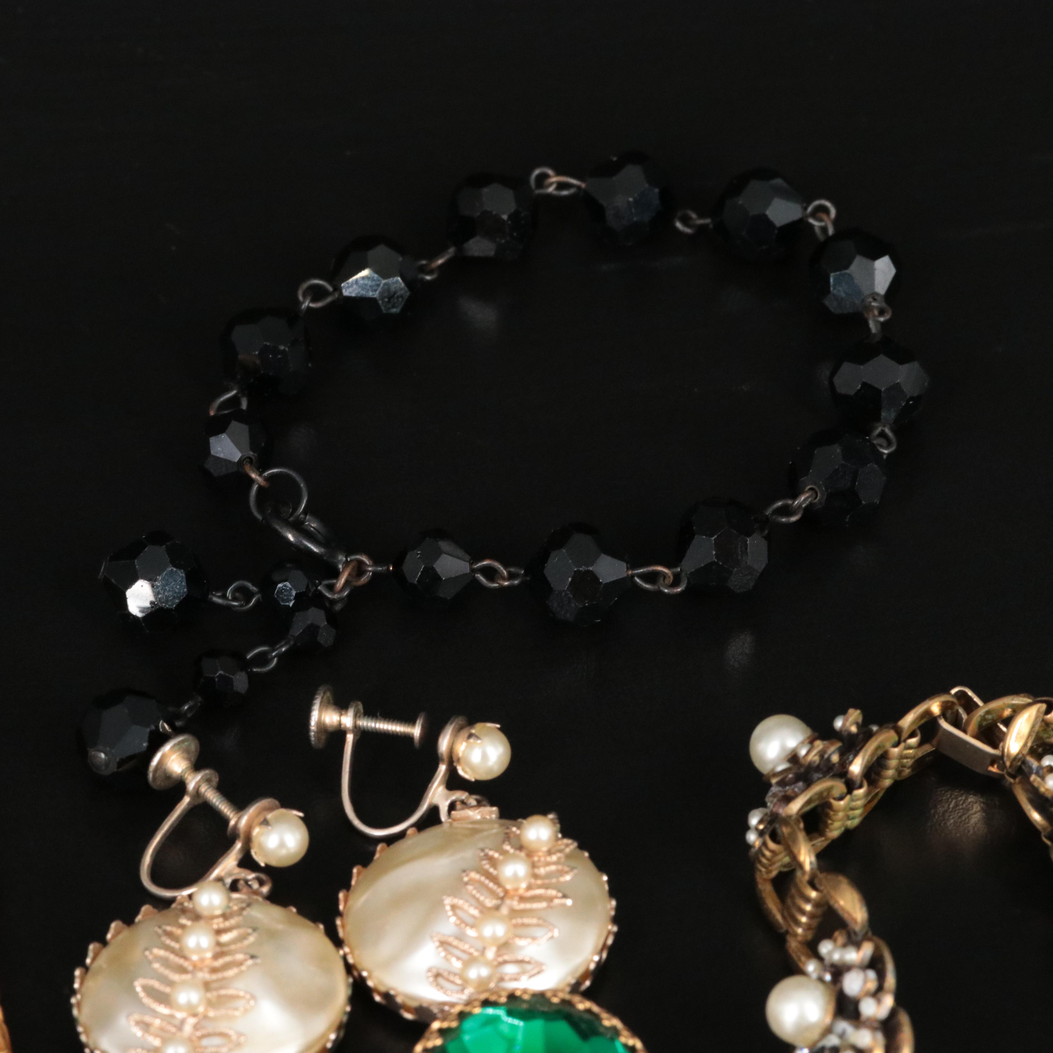 Vintage Rhinestone and Faux Pearl Jewelry Collection