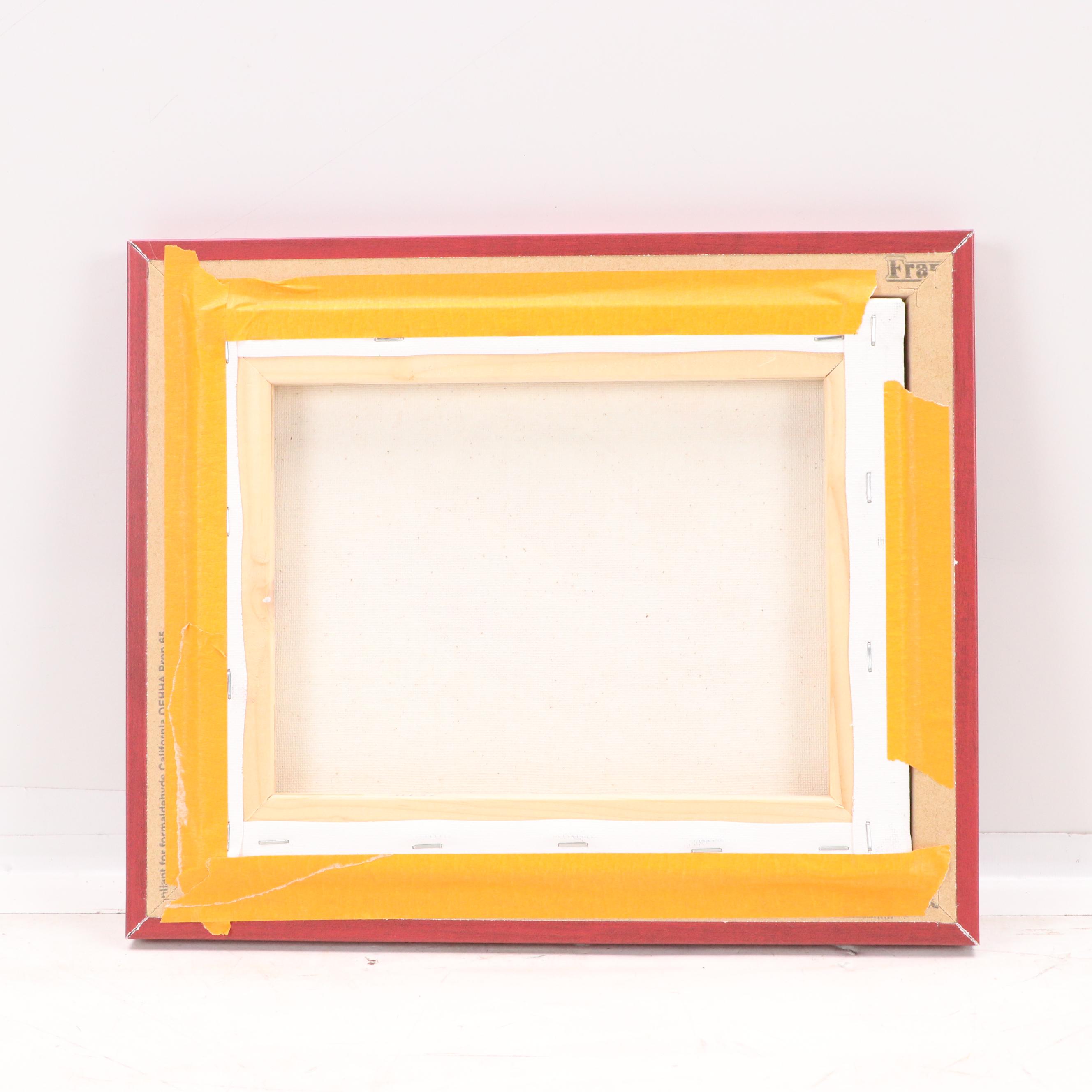 Landscape Acrylic Painting of Cottage in Flowering Garden