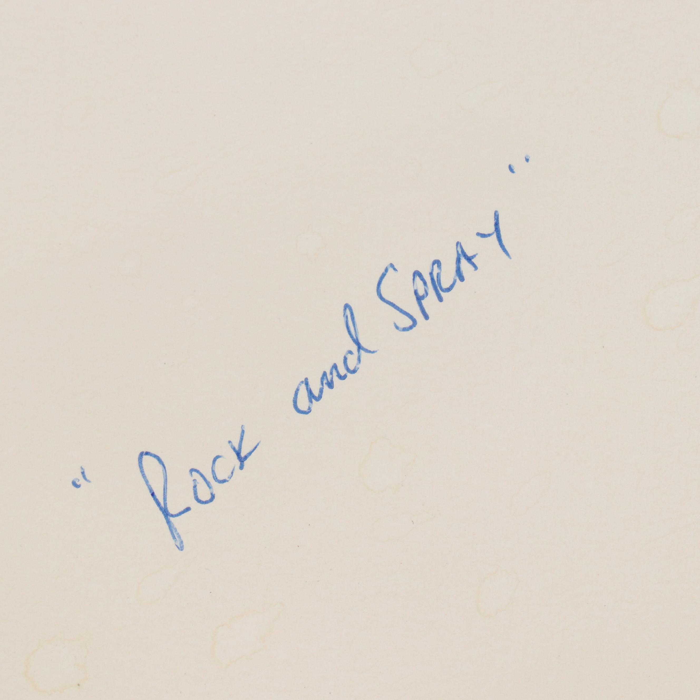 Victor De Pauw Abstract Watercolor Painting "Rock and Spray," 1958