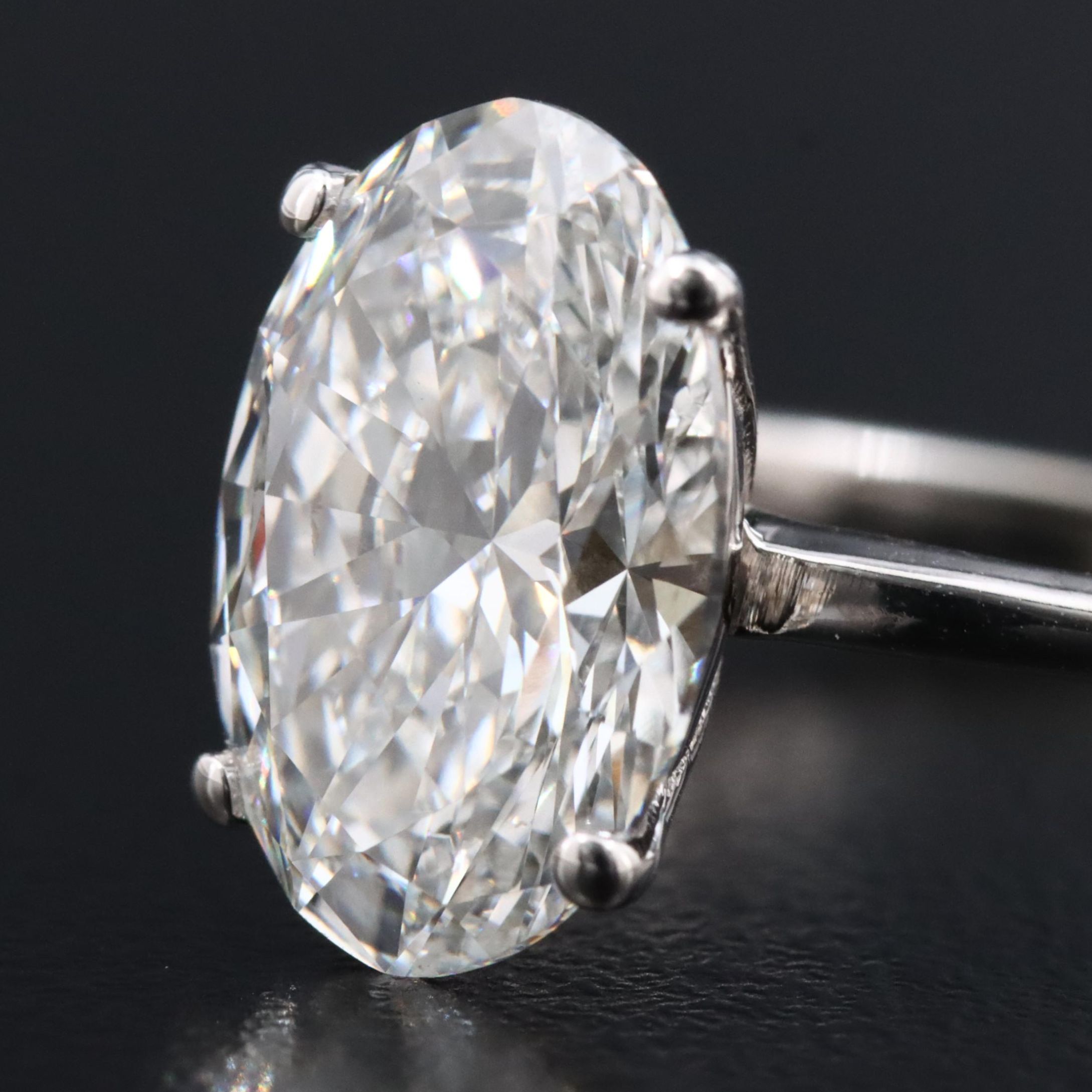 14K 3.02 CT Lab Grown Diamond Solitaire Ring with IGI Report