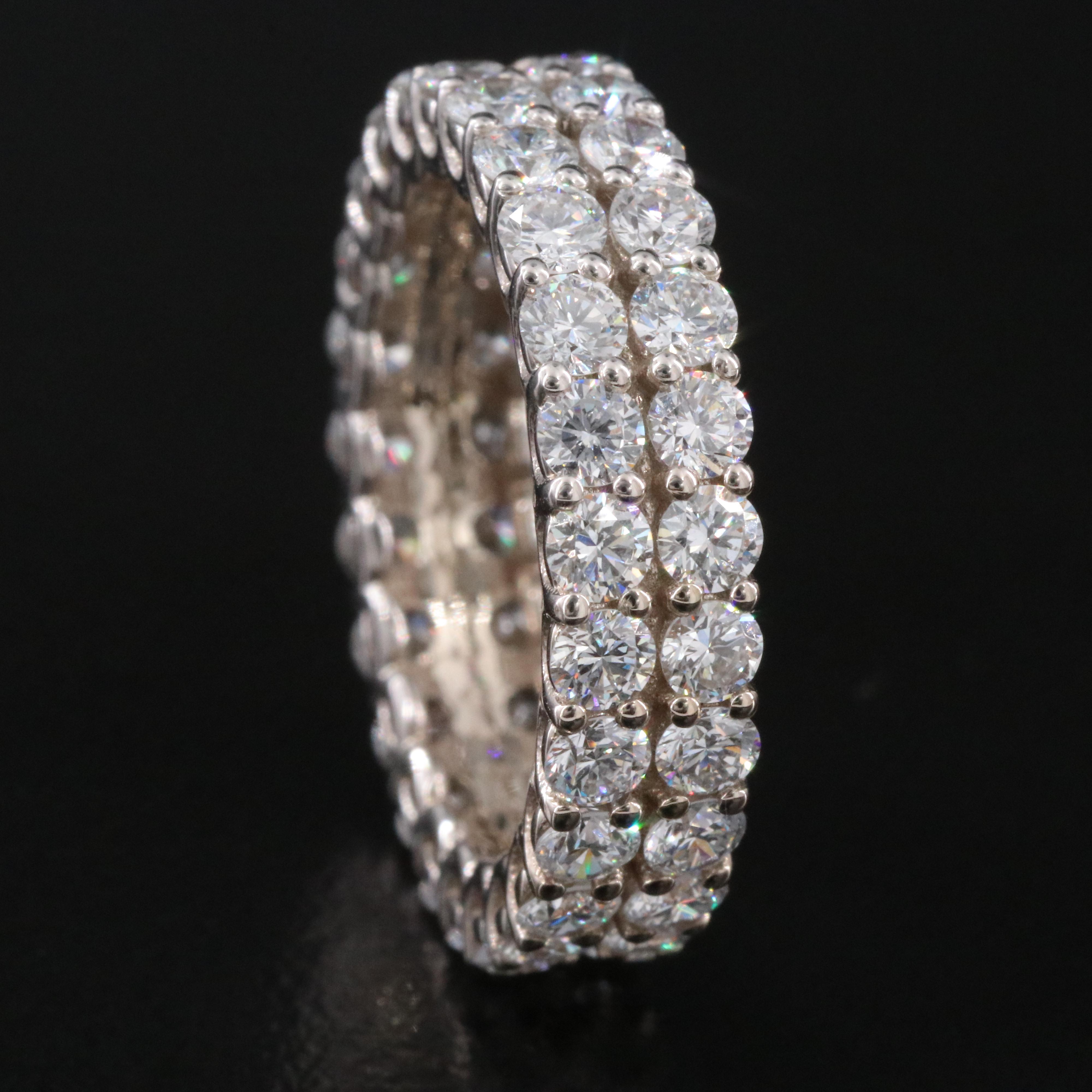14K 3.62 CTW Lab Grown Diamond Eternity Band with IGI Report