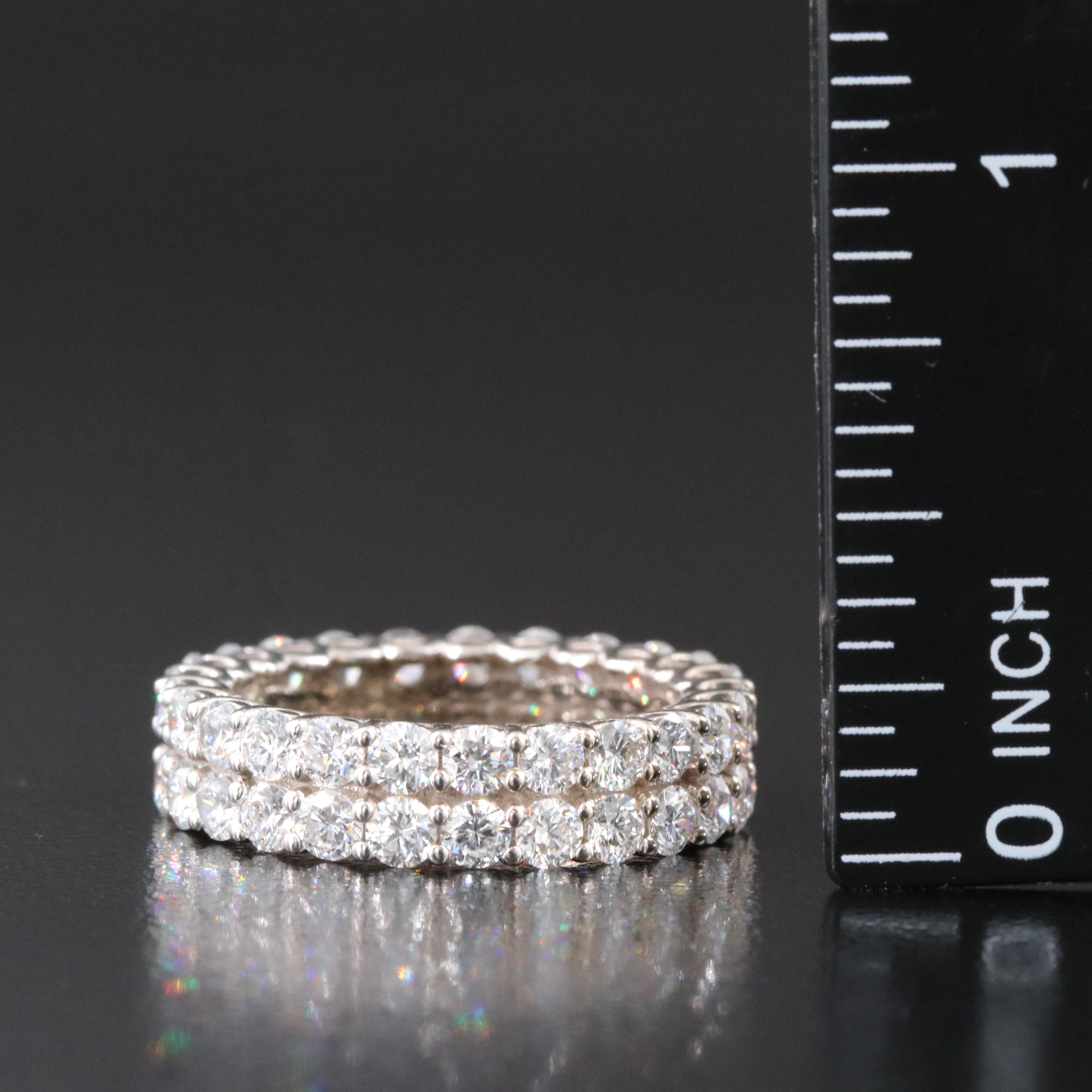 14K 3.62 CTW Lab Grown Diamond Eternity Band with IGI Report