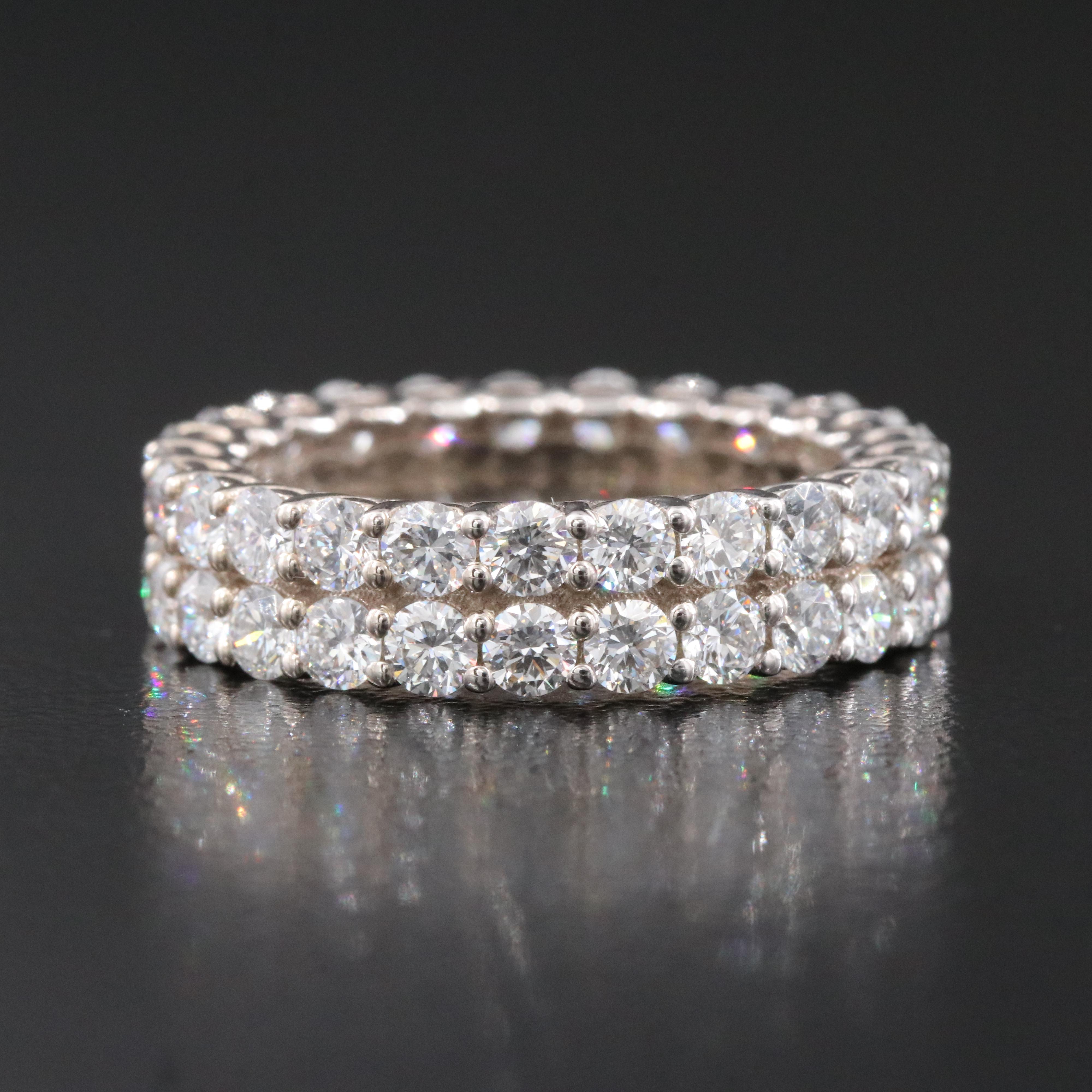 14K 3.62 CTW Lab Grown Diamond Eternity Band with IGI Report