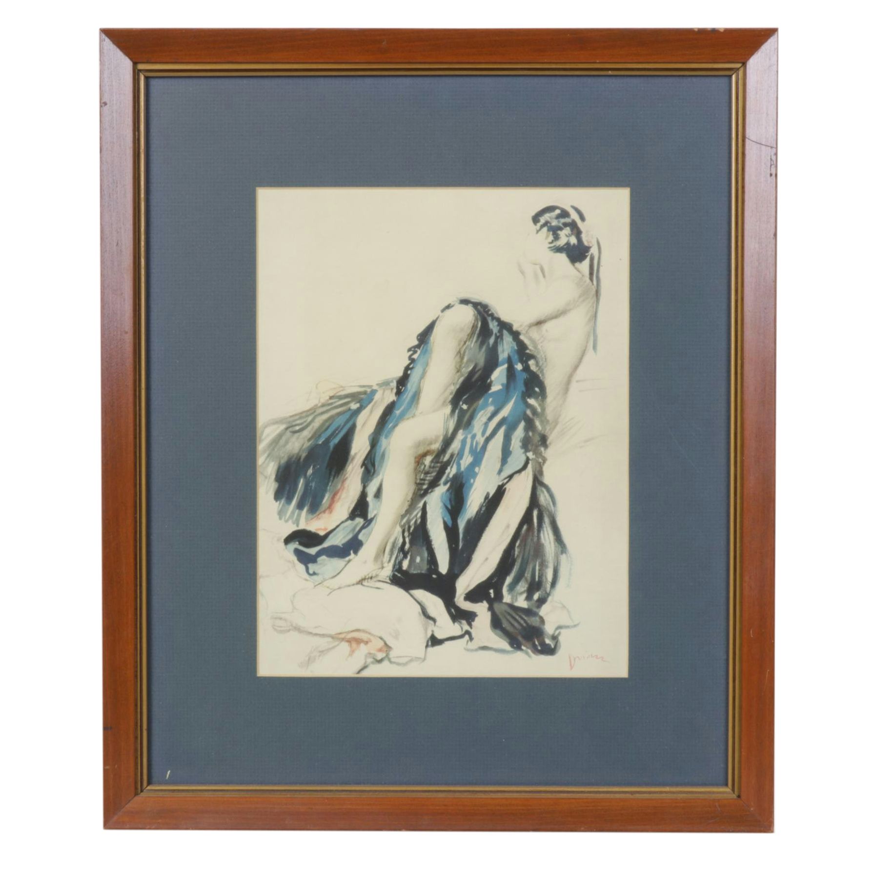 Giclée after Adrien Désiré Étienne "Veiled Nudity"