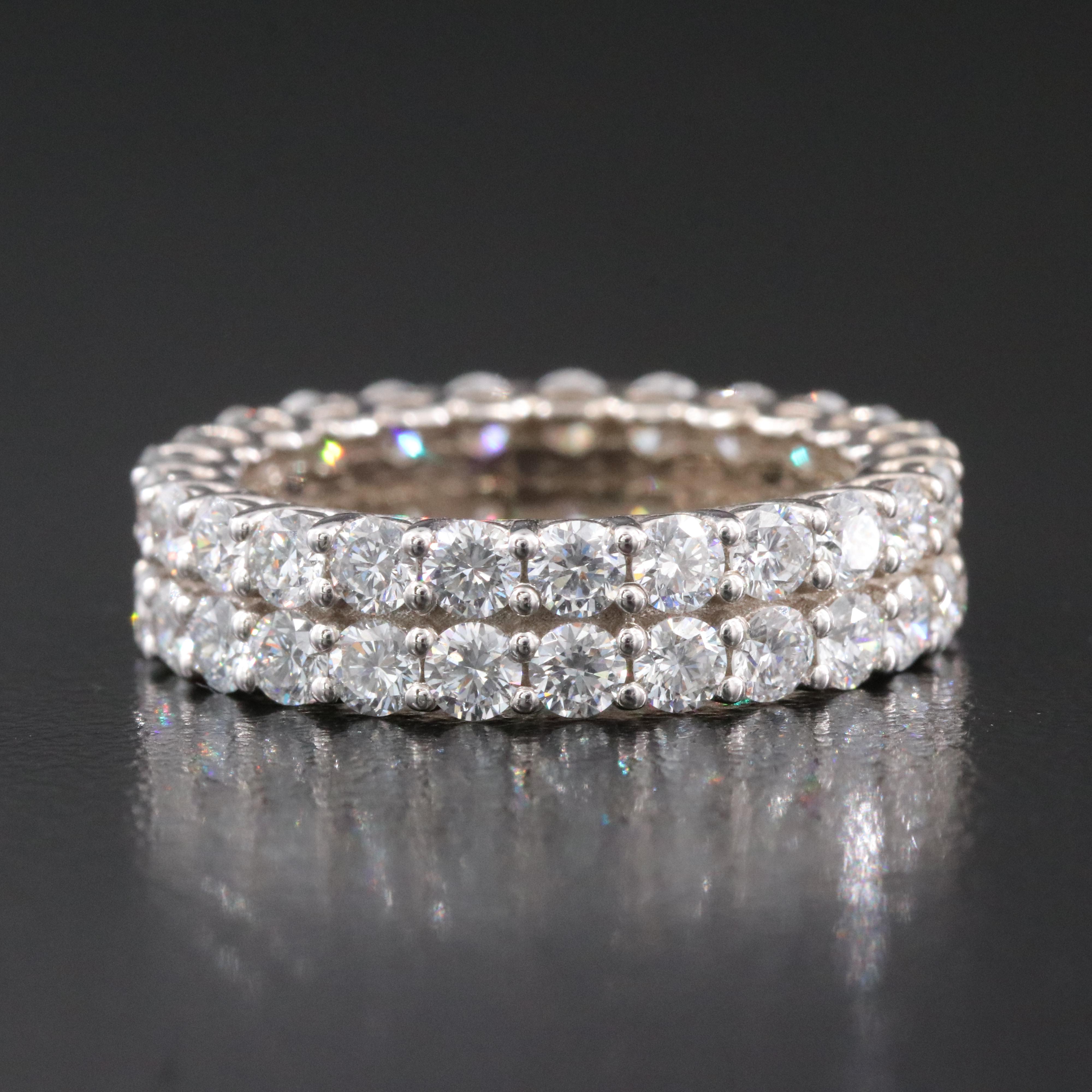 14K 3.62 CTW Lab Grown Diamond Eternity Band with IGI Report