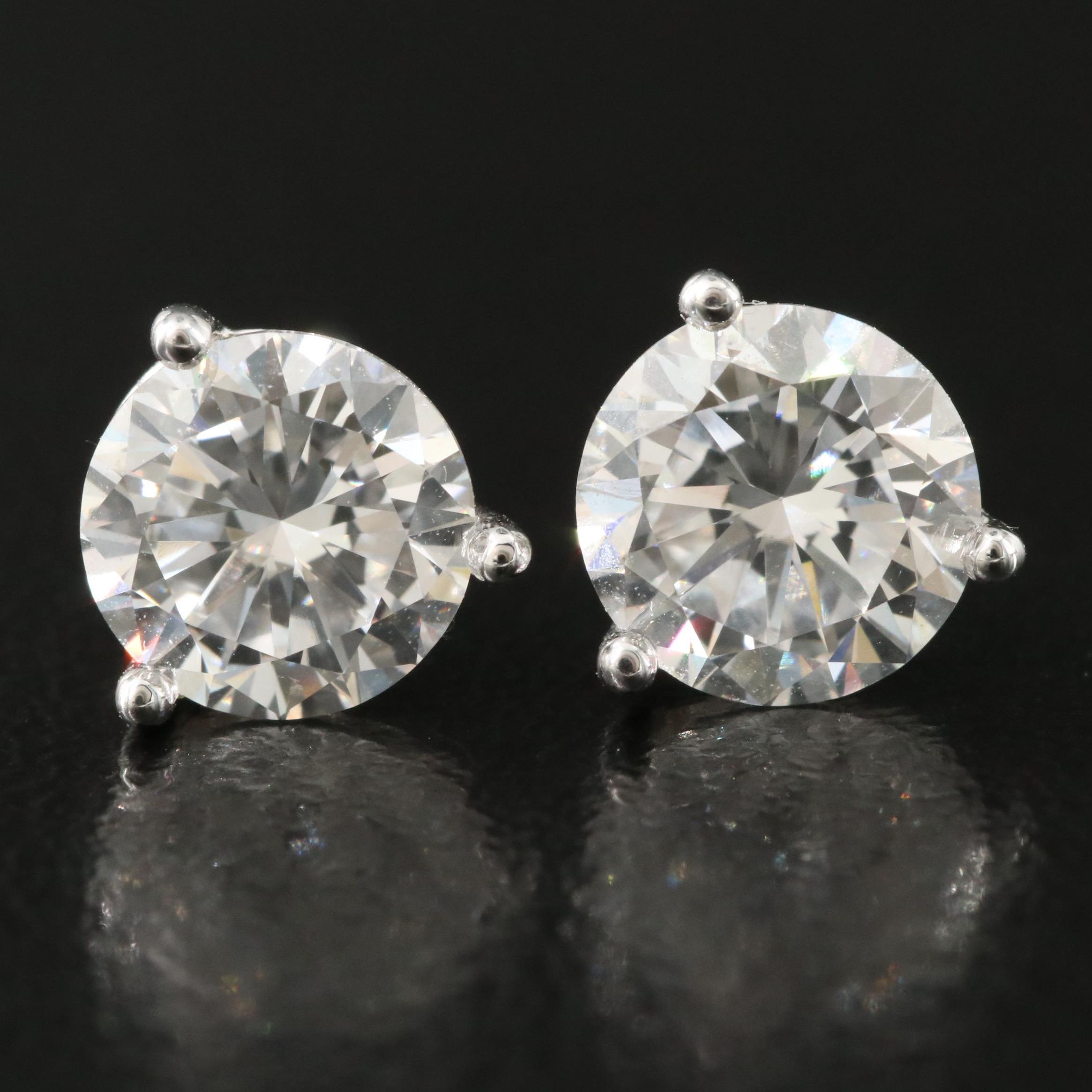14K 2.00 CTW Lab Grown Diamond Stud Earrings