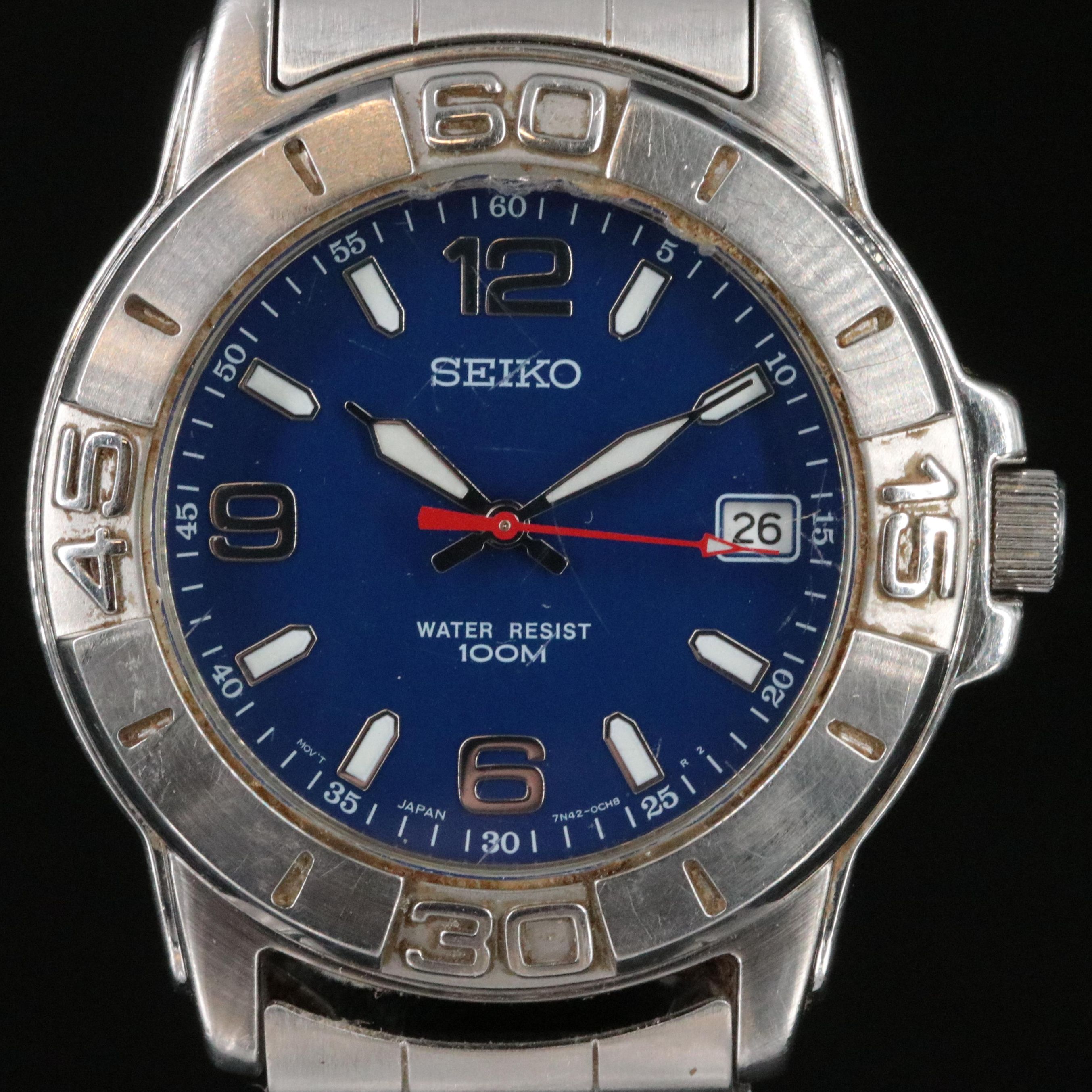 Seiko Stainless Steel Quartz 7N42-OBG0 Watch