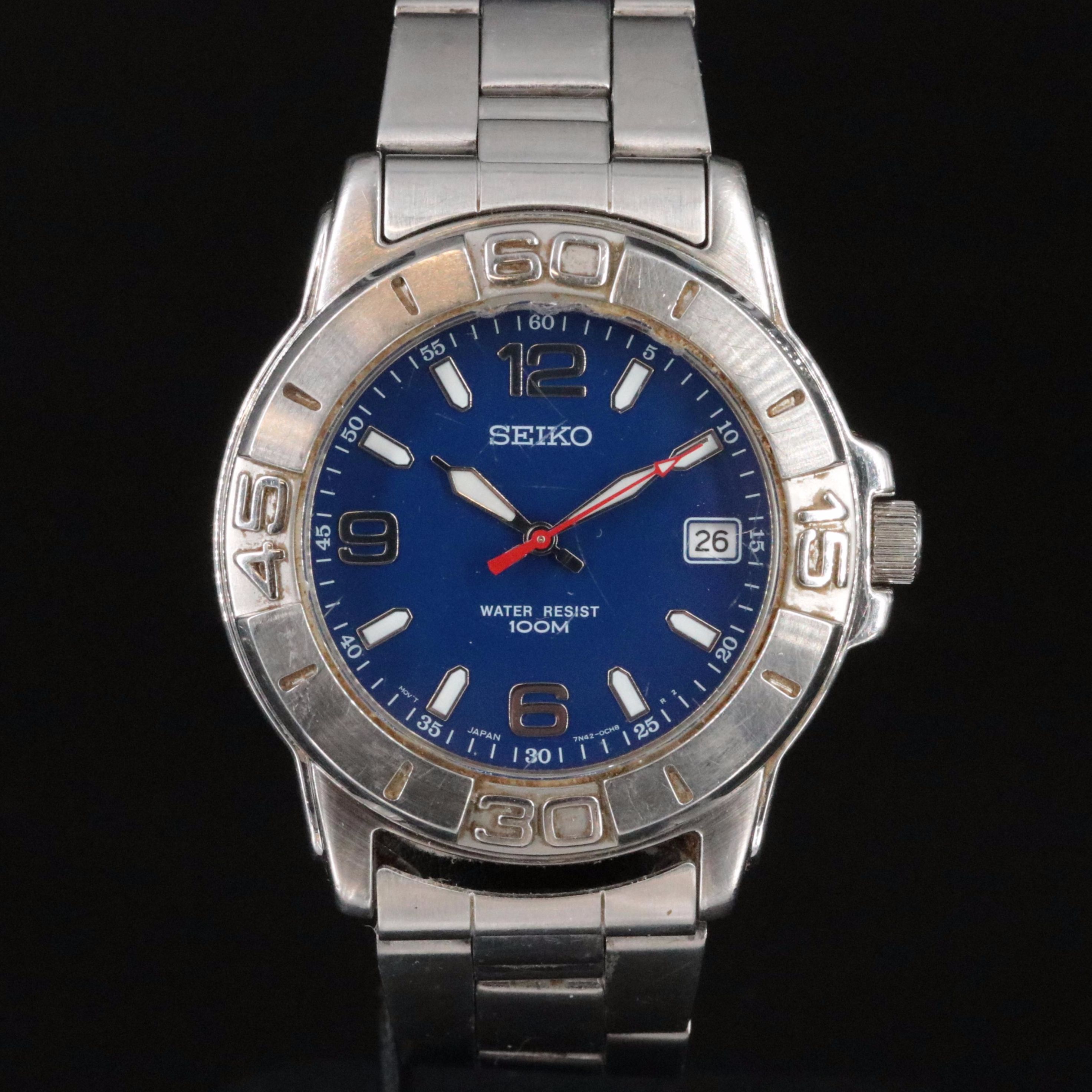 Seiko Stainless Steel Quartz 7N42-OBG0 Watch