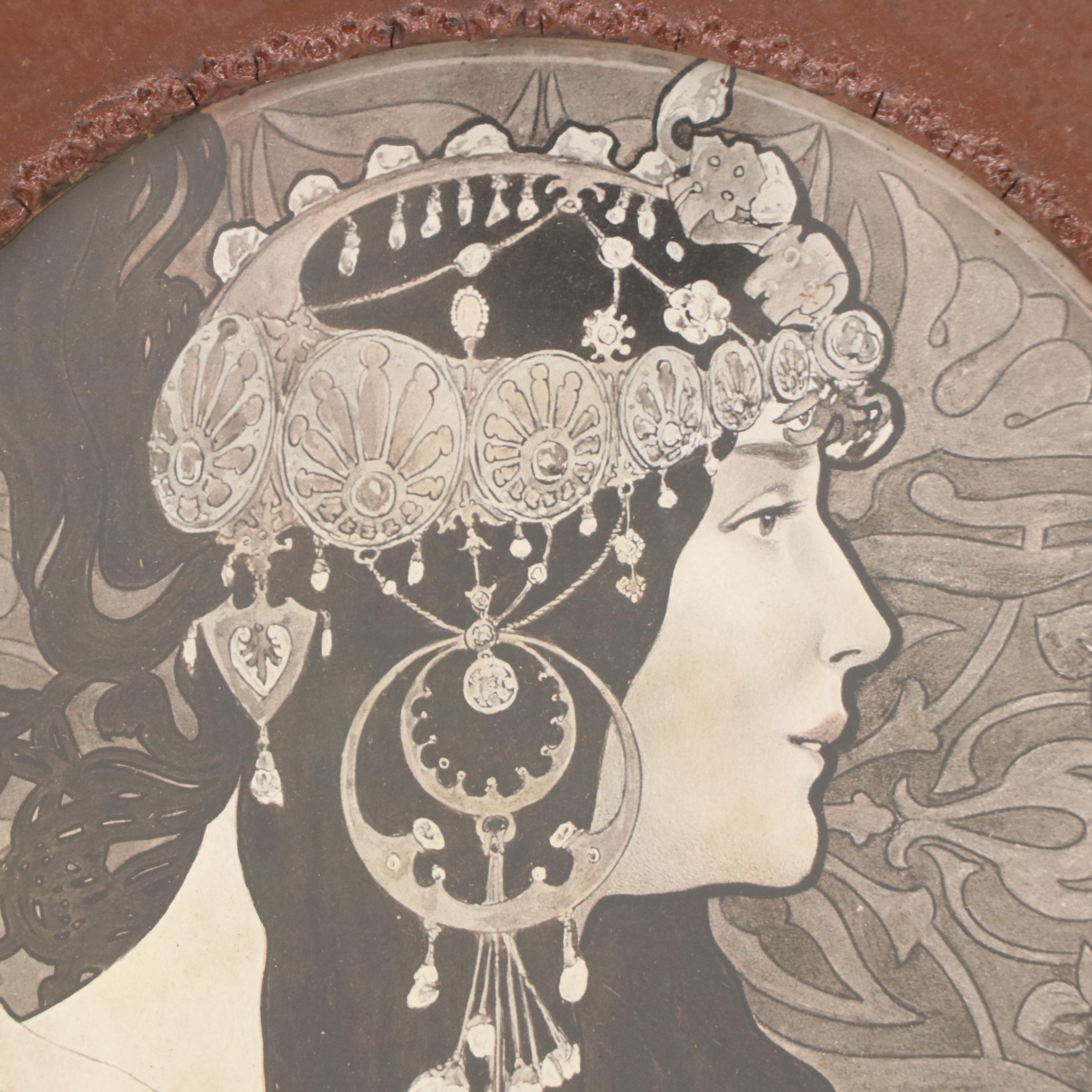 Art Nouveau Halftone After Alphonse Mucha "Byzantine Heads"