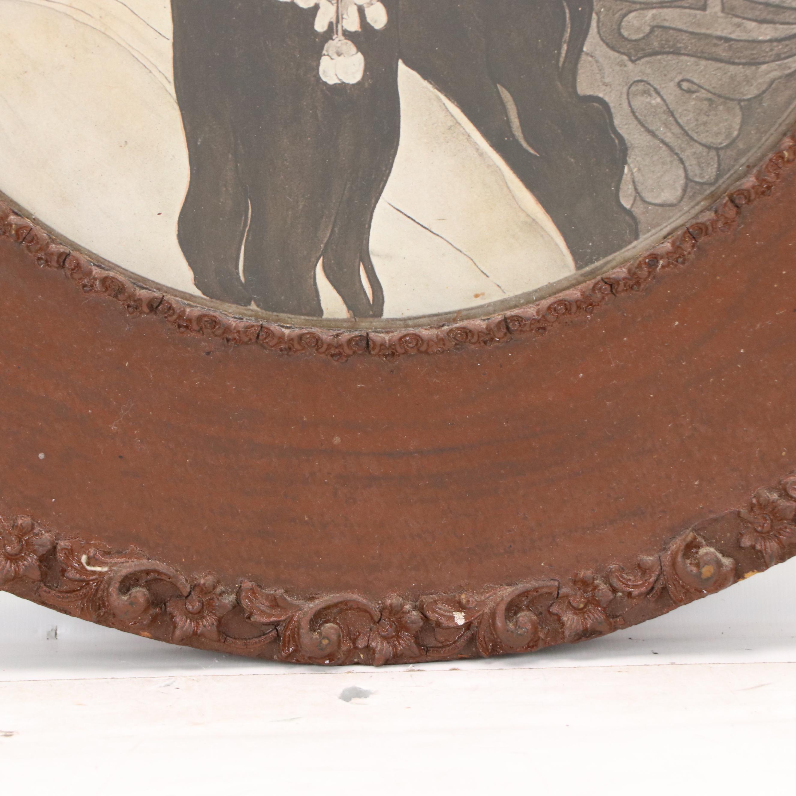 Art Nouveau Halftone After Alphonse Mucha "Byzantine Heads"