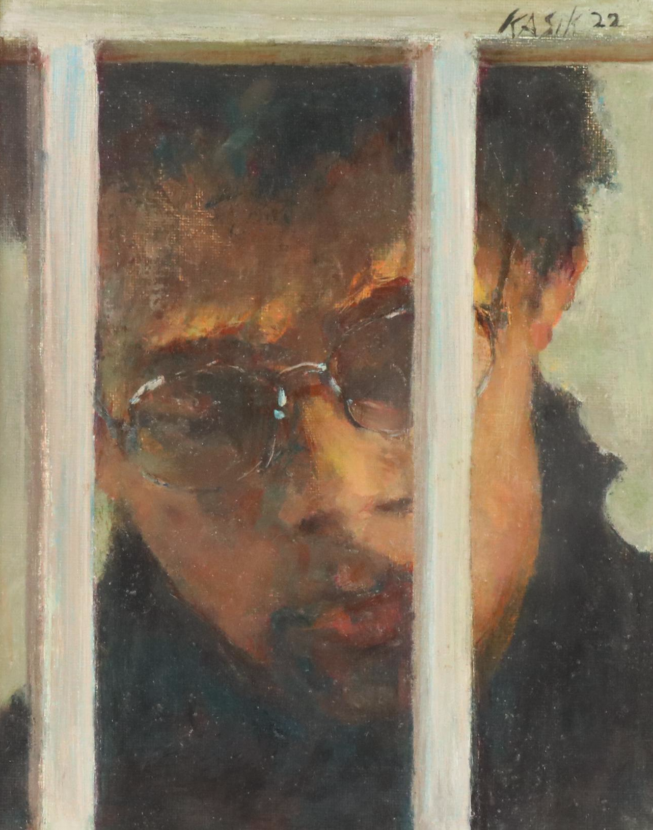 Kevin Kasik "Brittney" Portrait Oil Painting, 2022