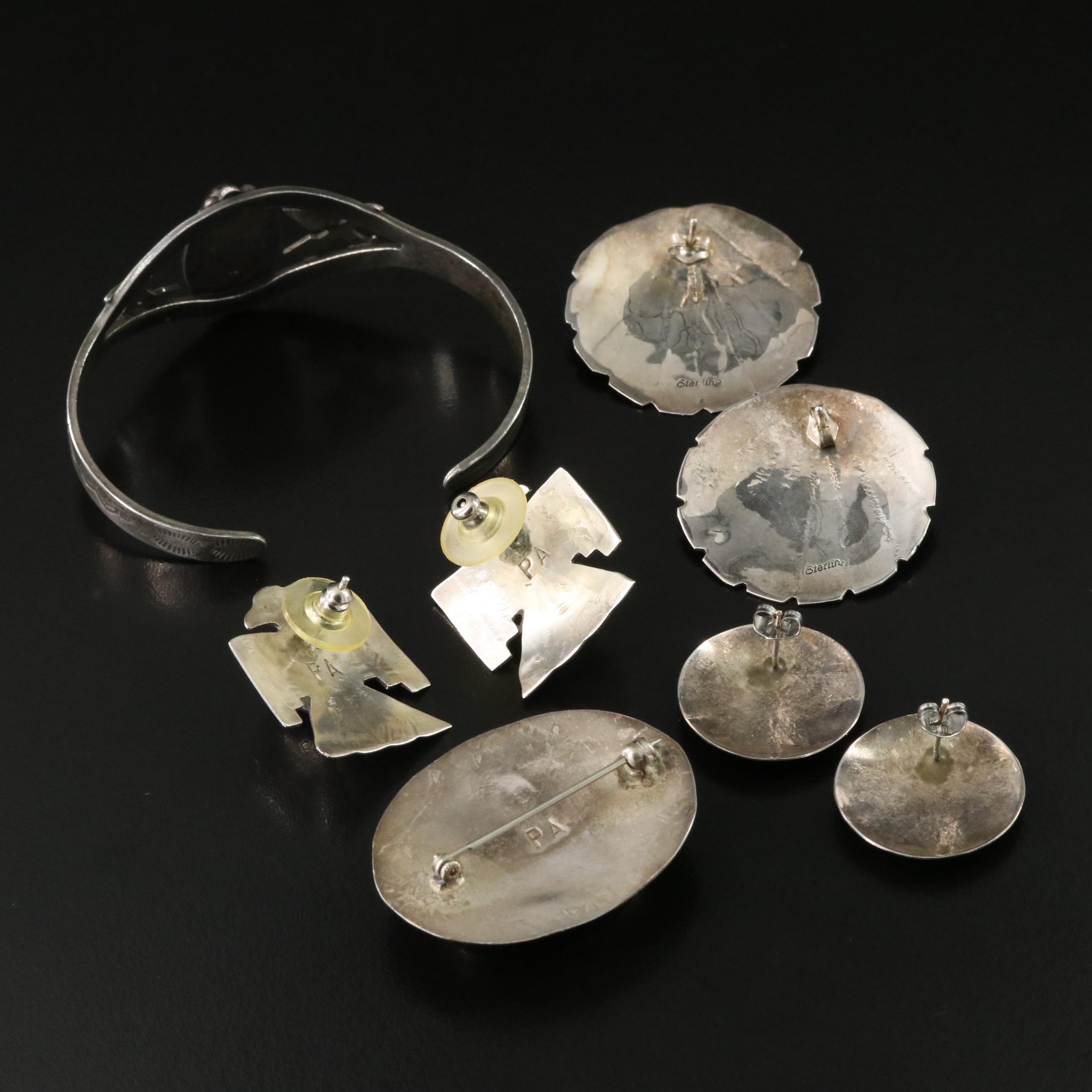 Dragons Breath Cuff and Thunderbird Featured in Southwestern Sterling Jewelry