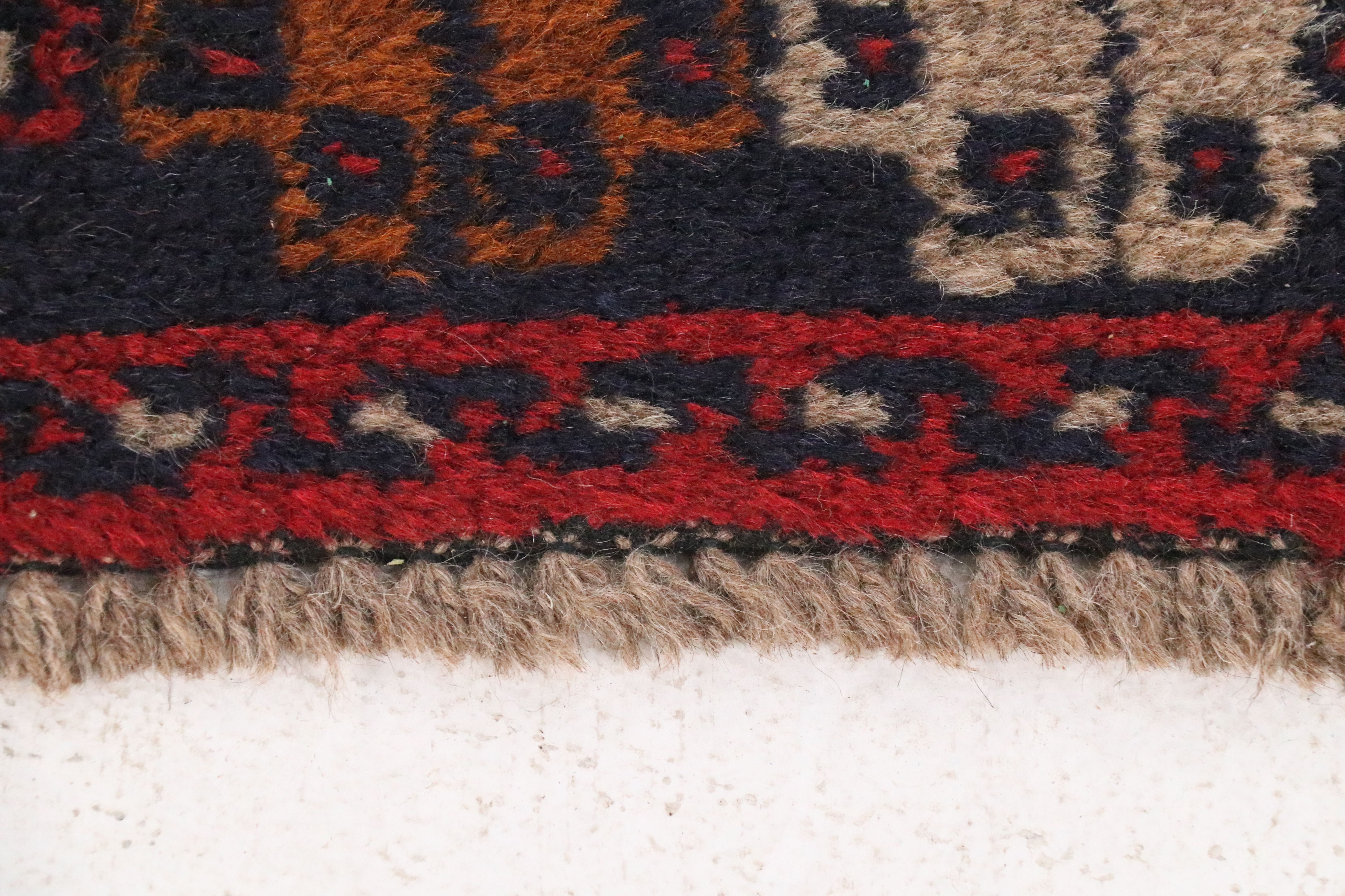 3'7 x 6' Hand-Knotted Afghan Baluch Area Rug