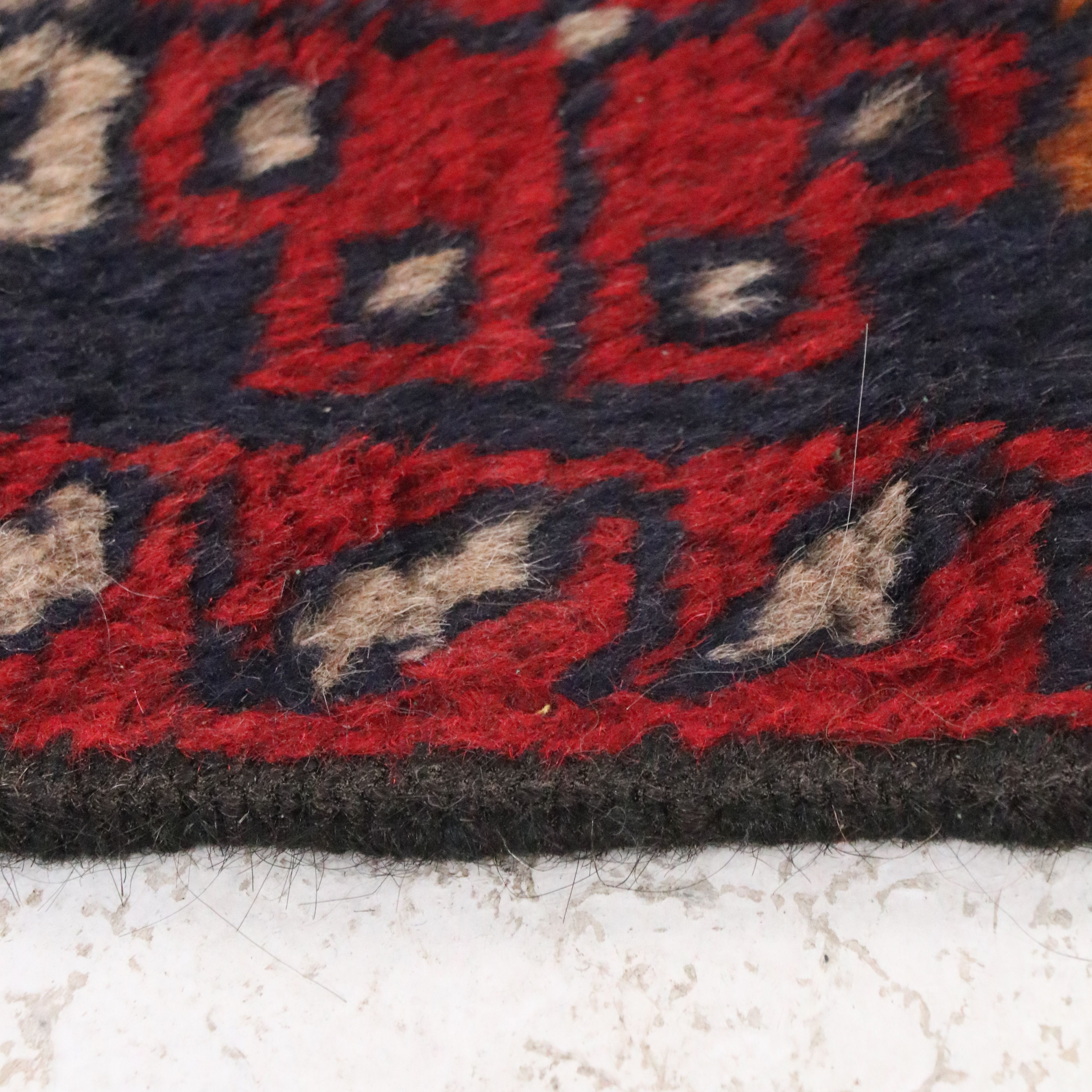3'7 x 6' Hand-Knotted Afghan Baluch Area Rug