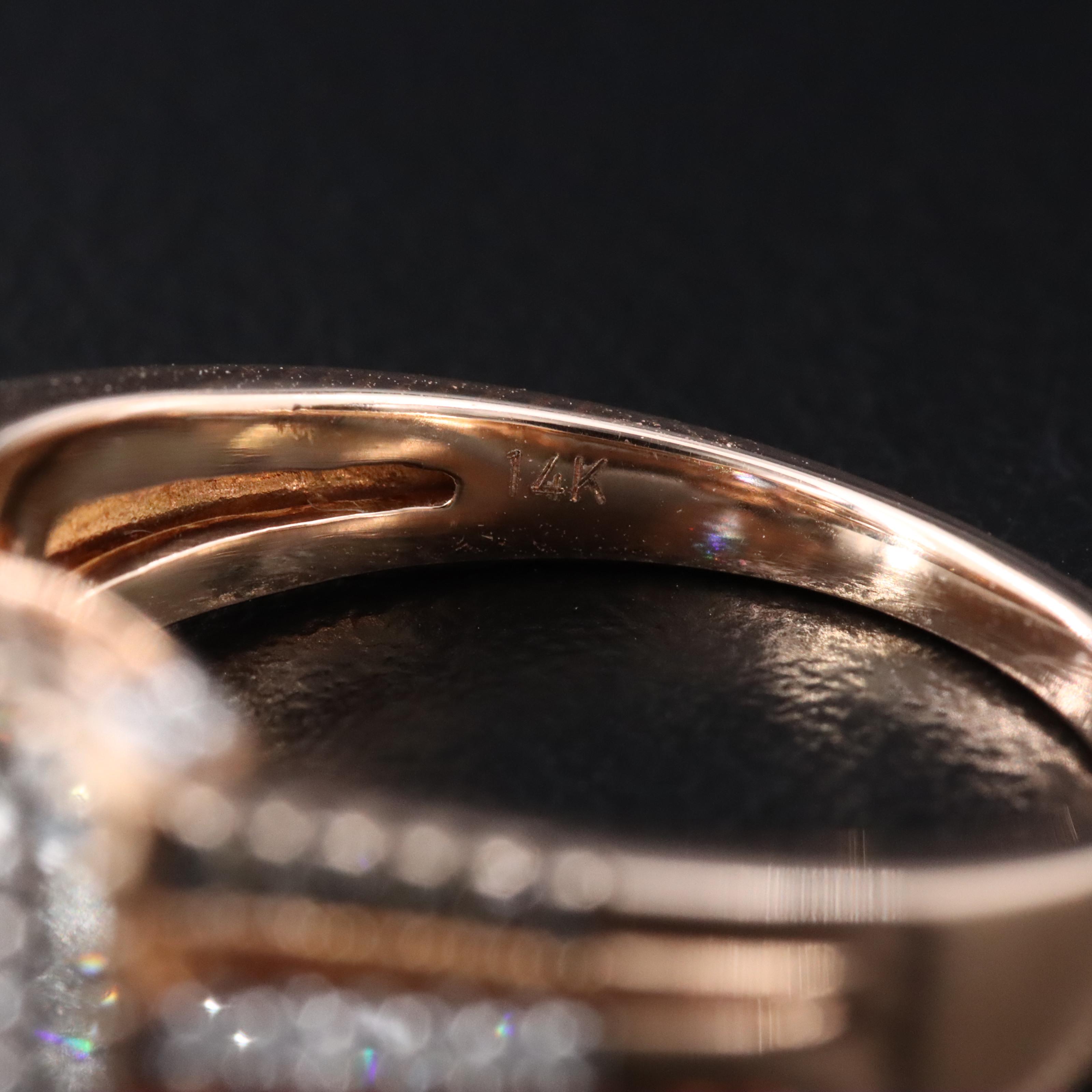 14K Rose Gold Tanzanite and Diamond Ring