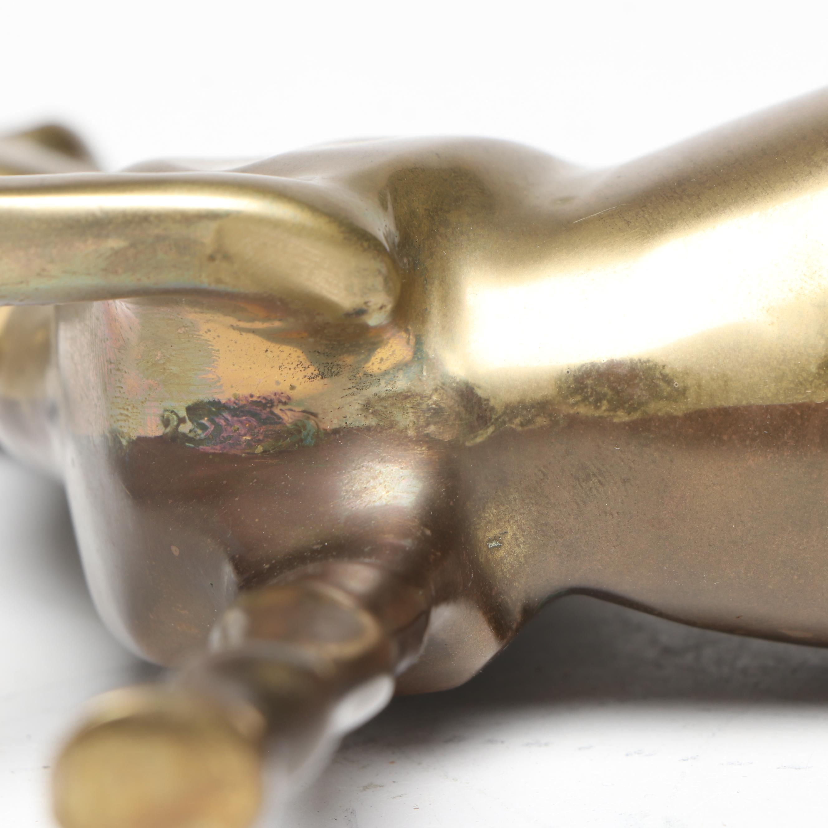 Bronzed Metal Fox and Composite Bloodhound Card Holders with Horse Figurine