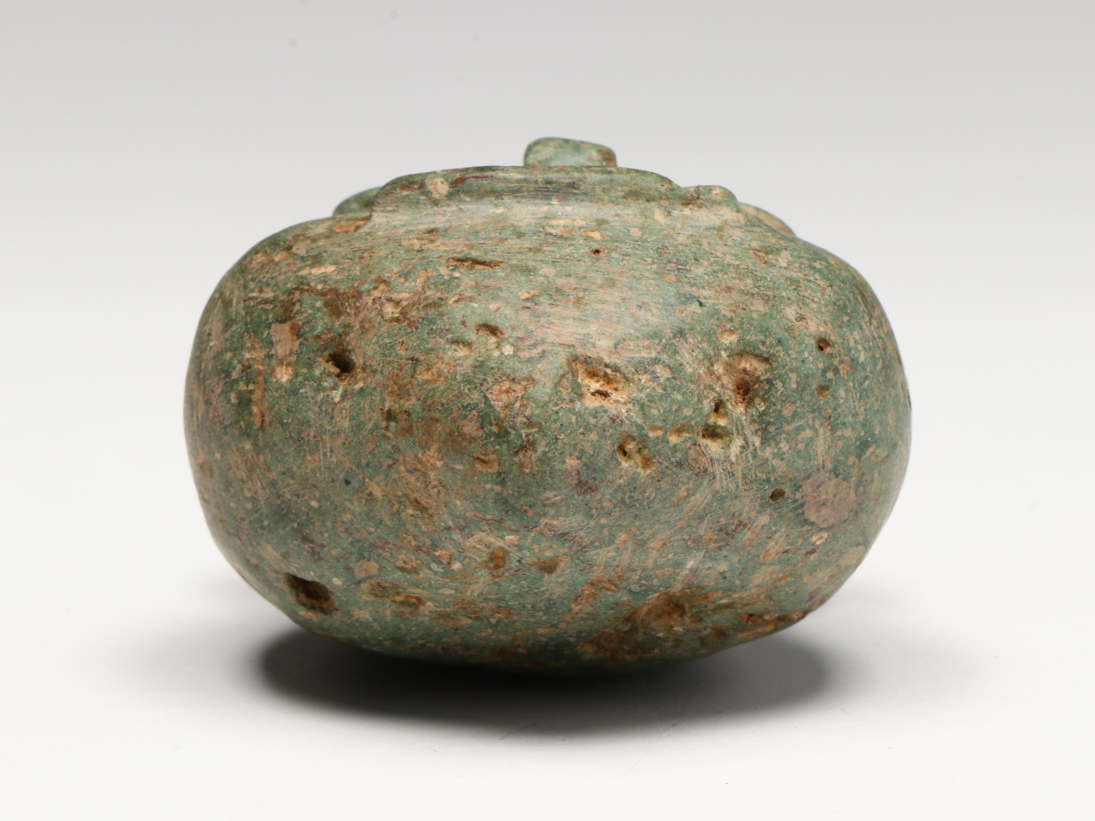 Southeast Asian Bronze Head Pendant, Circa 12th Century CE