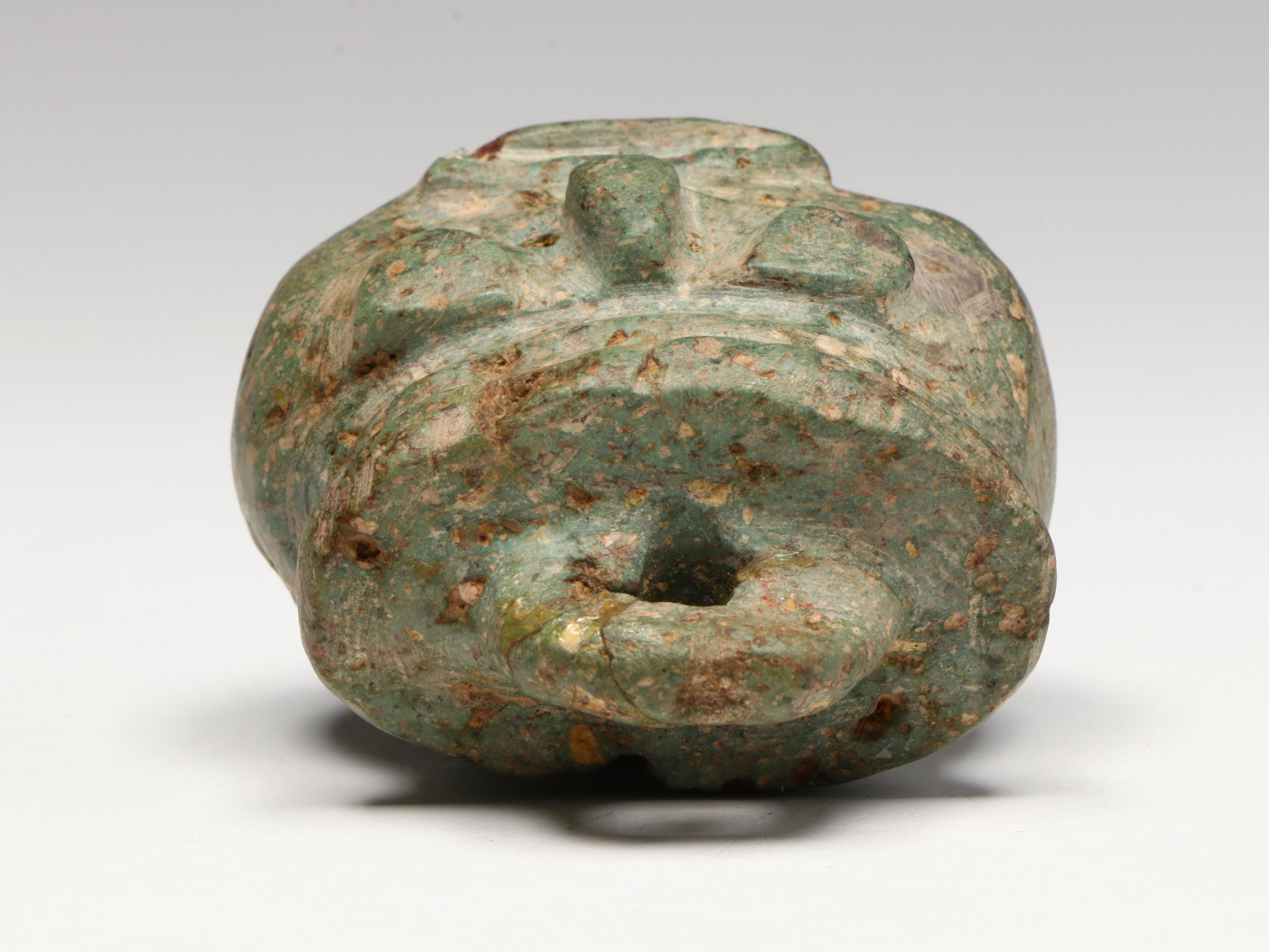 Southeast Asian Bronze Head Pendant, Circa 12th Century CE