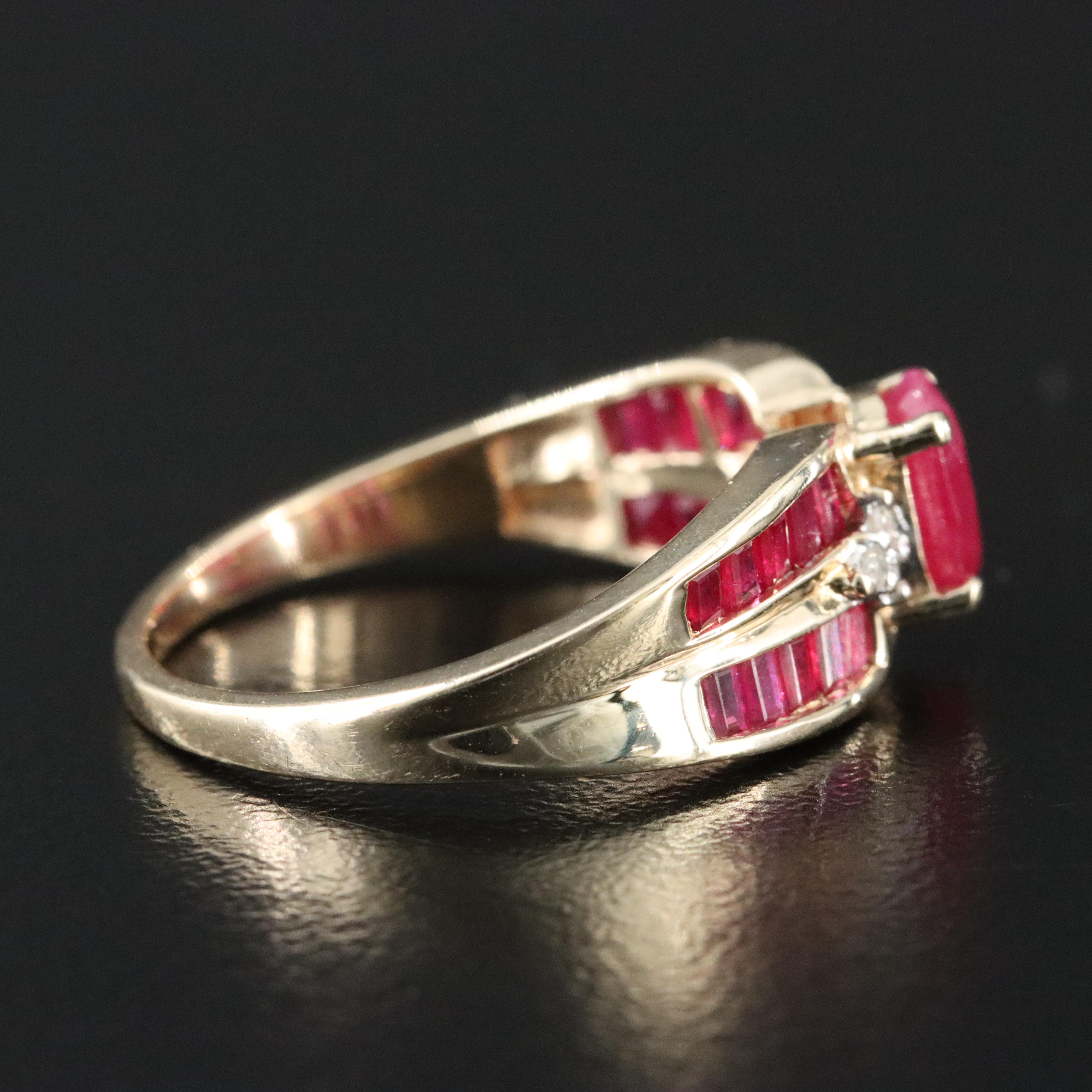 10K Ruby and Diamond Ring