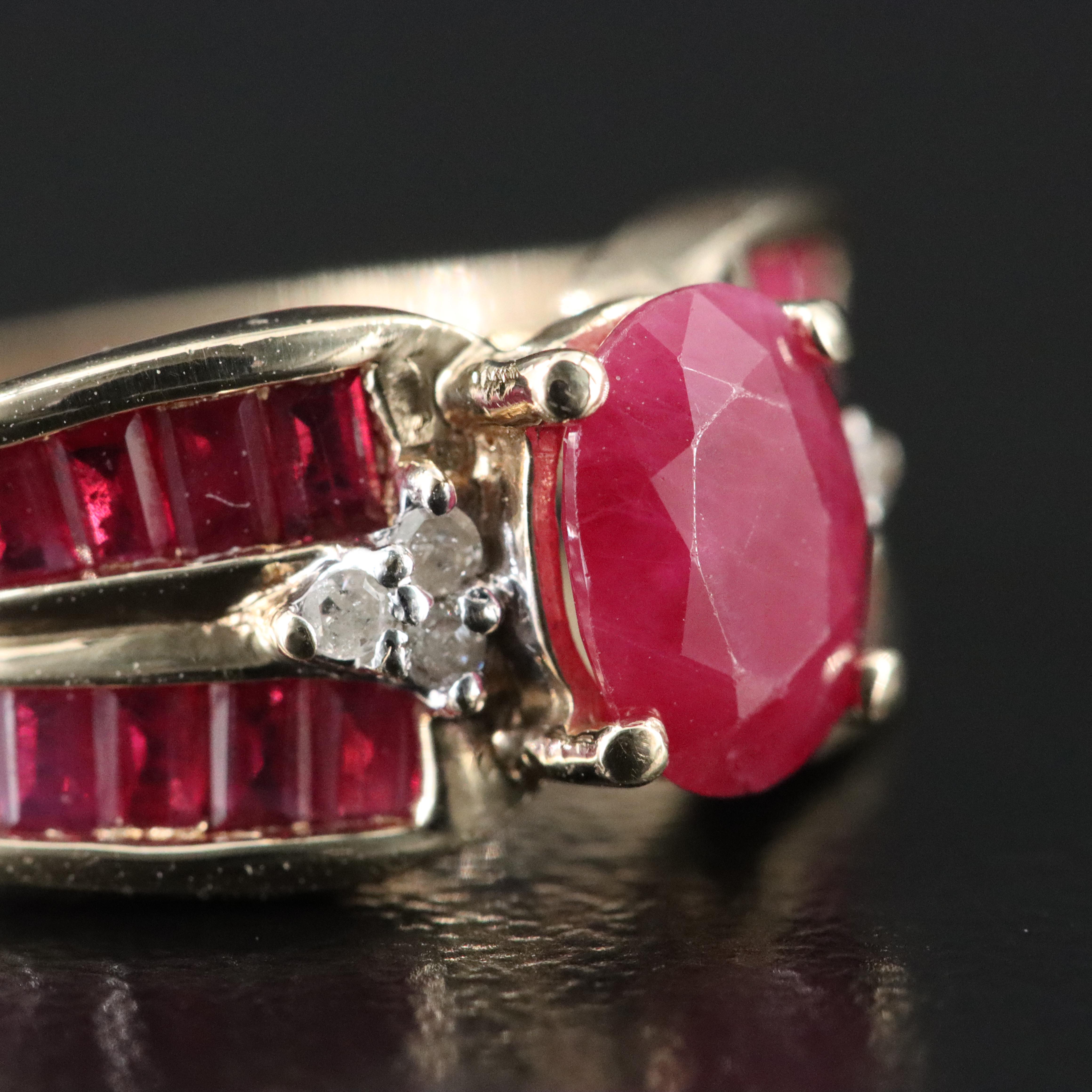 10K Ruby and Diamond Ring