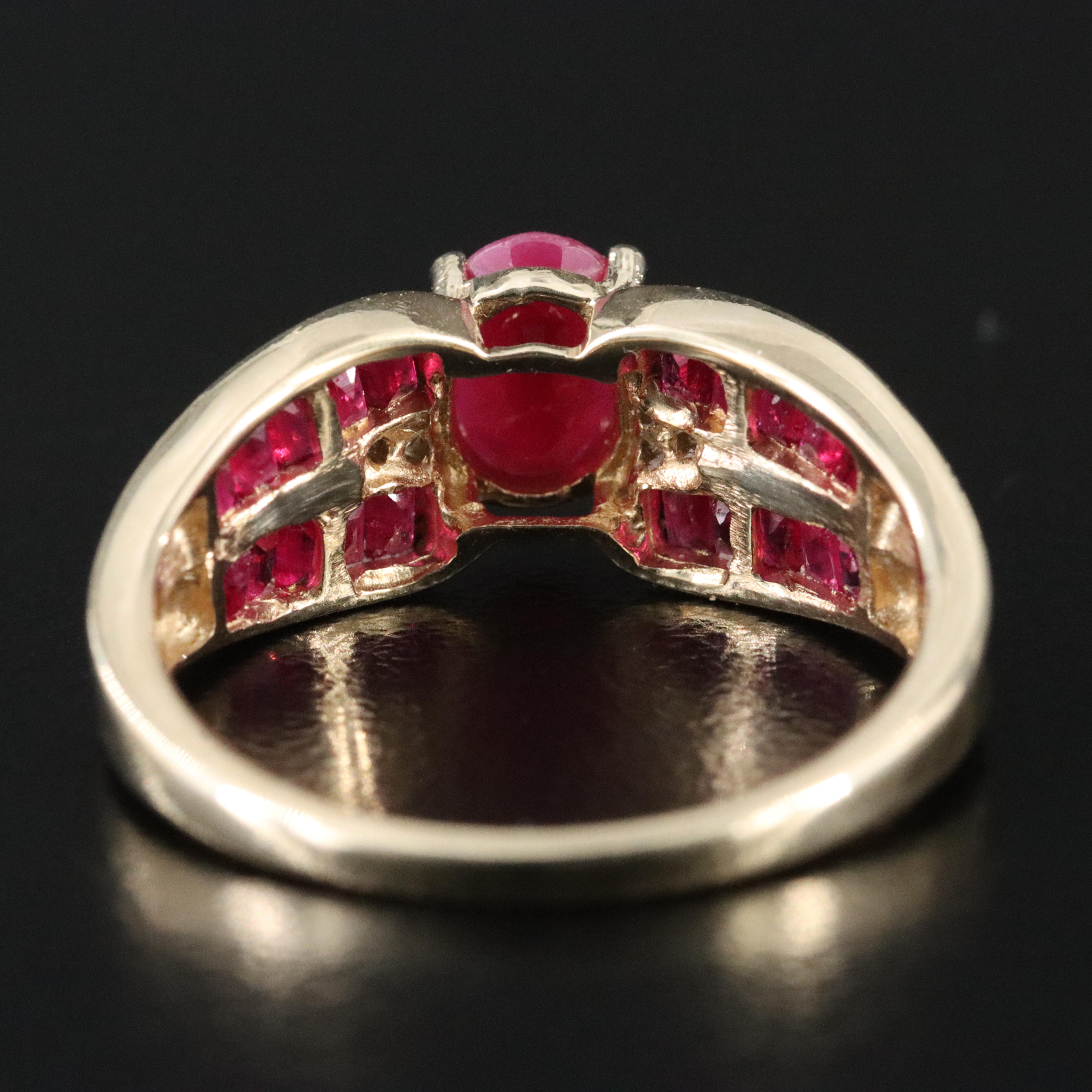 10K Ruby and Diamond Ring