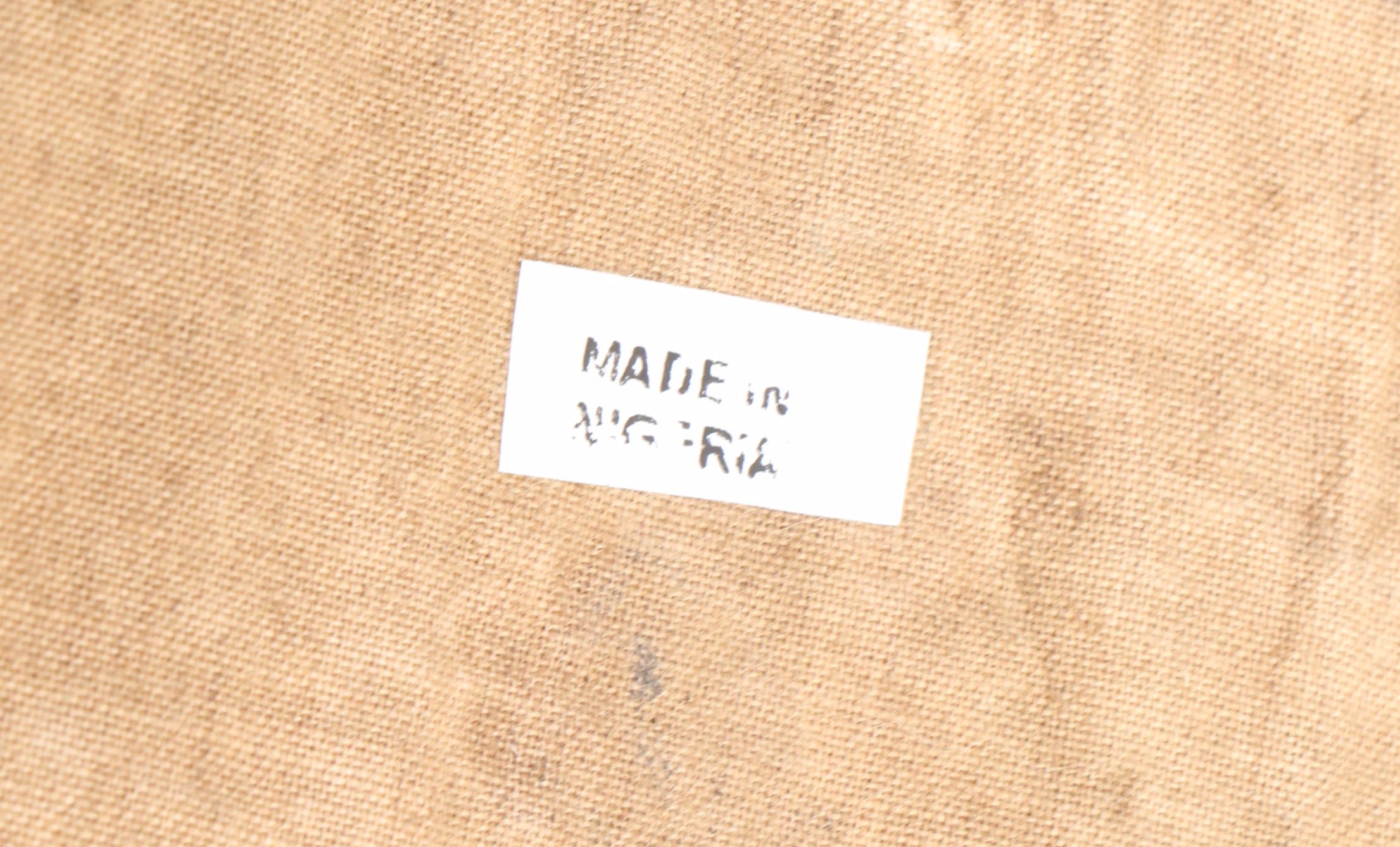 Nigerian Yoruba Puffy Beadwork & Cowrie Quilted Cotton Babalawo Sash