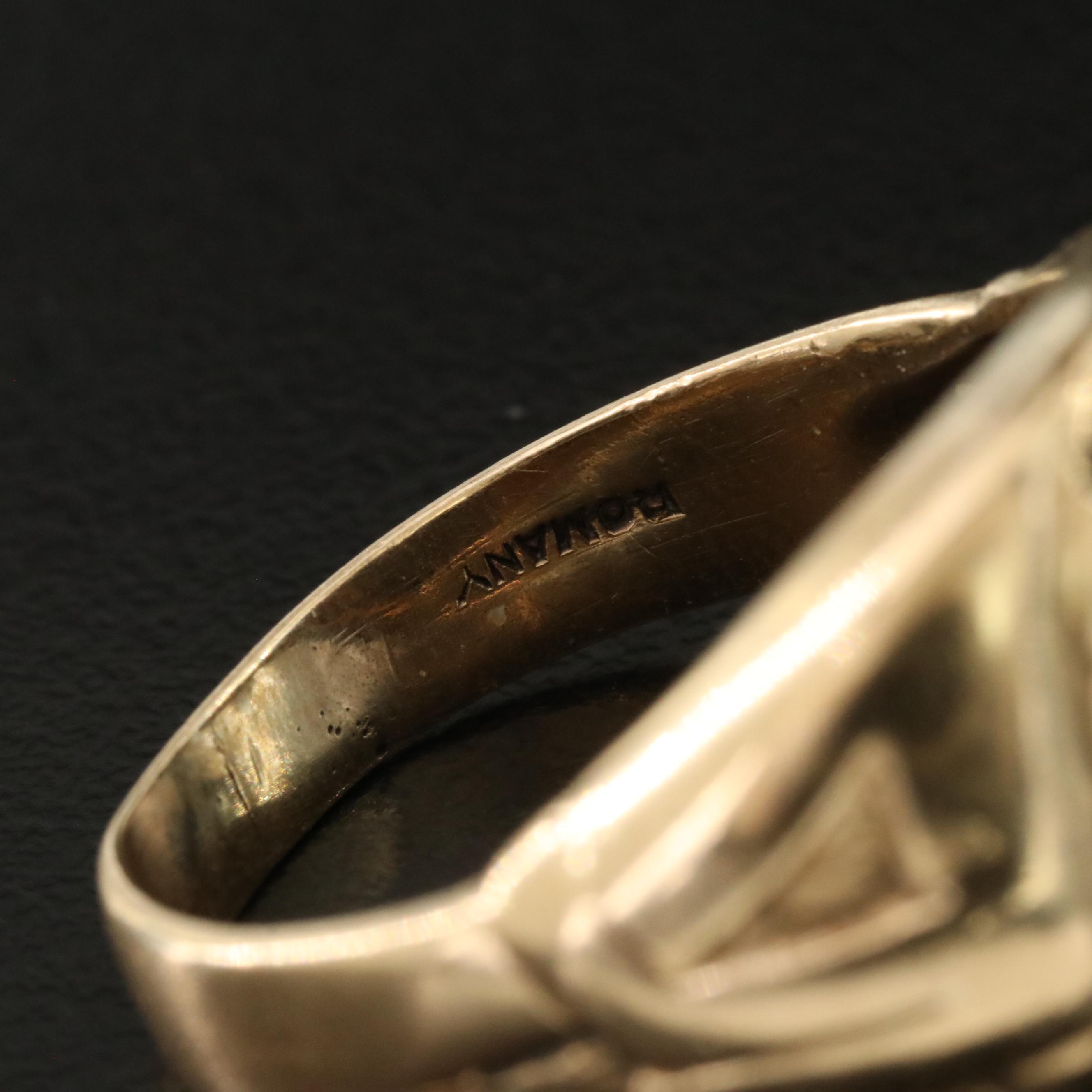 10K Black Onyx and Diamond Ring