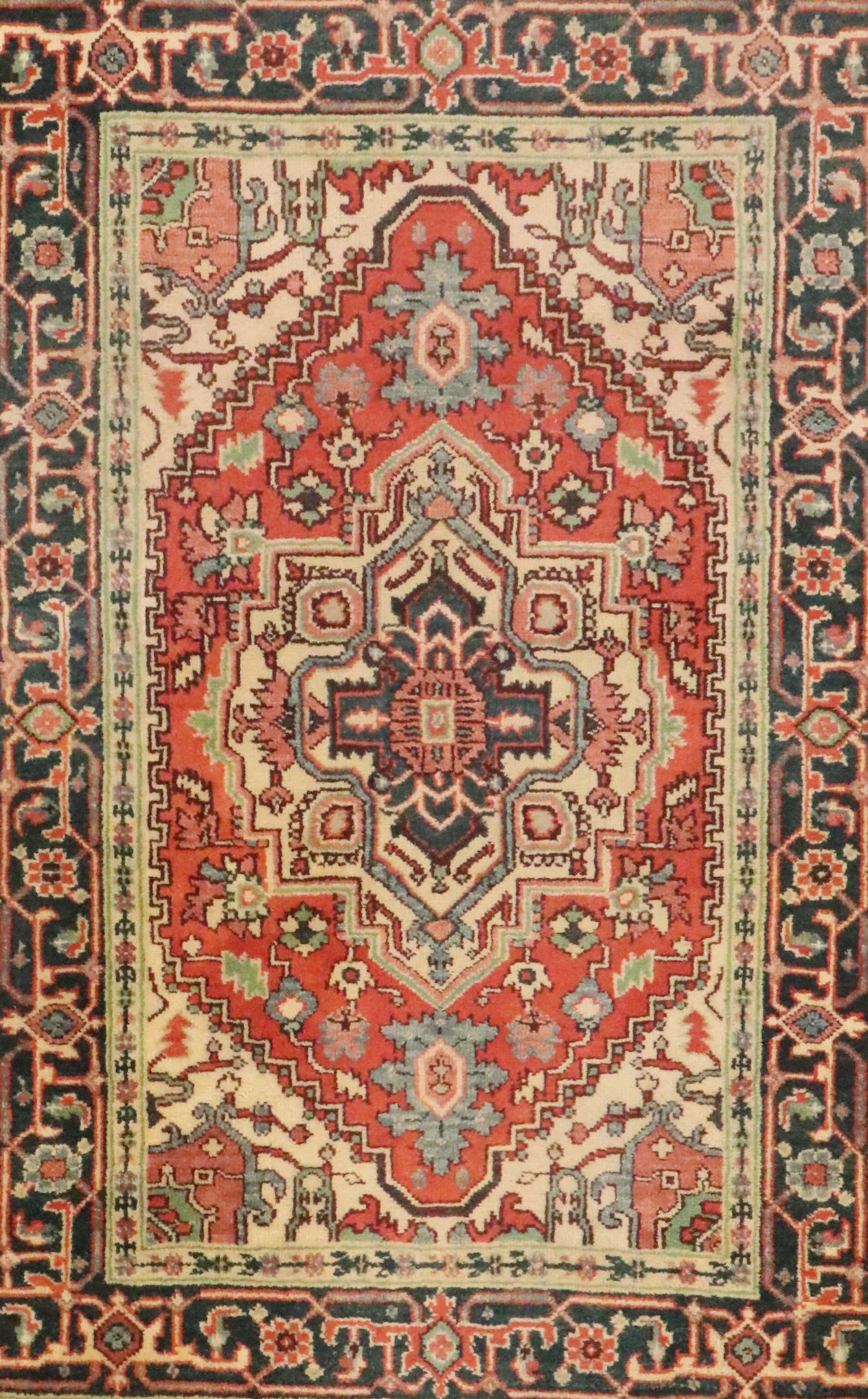 4' x 6'3 Hand-Knotted Persian Heriz Area Rug