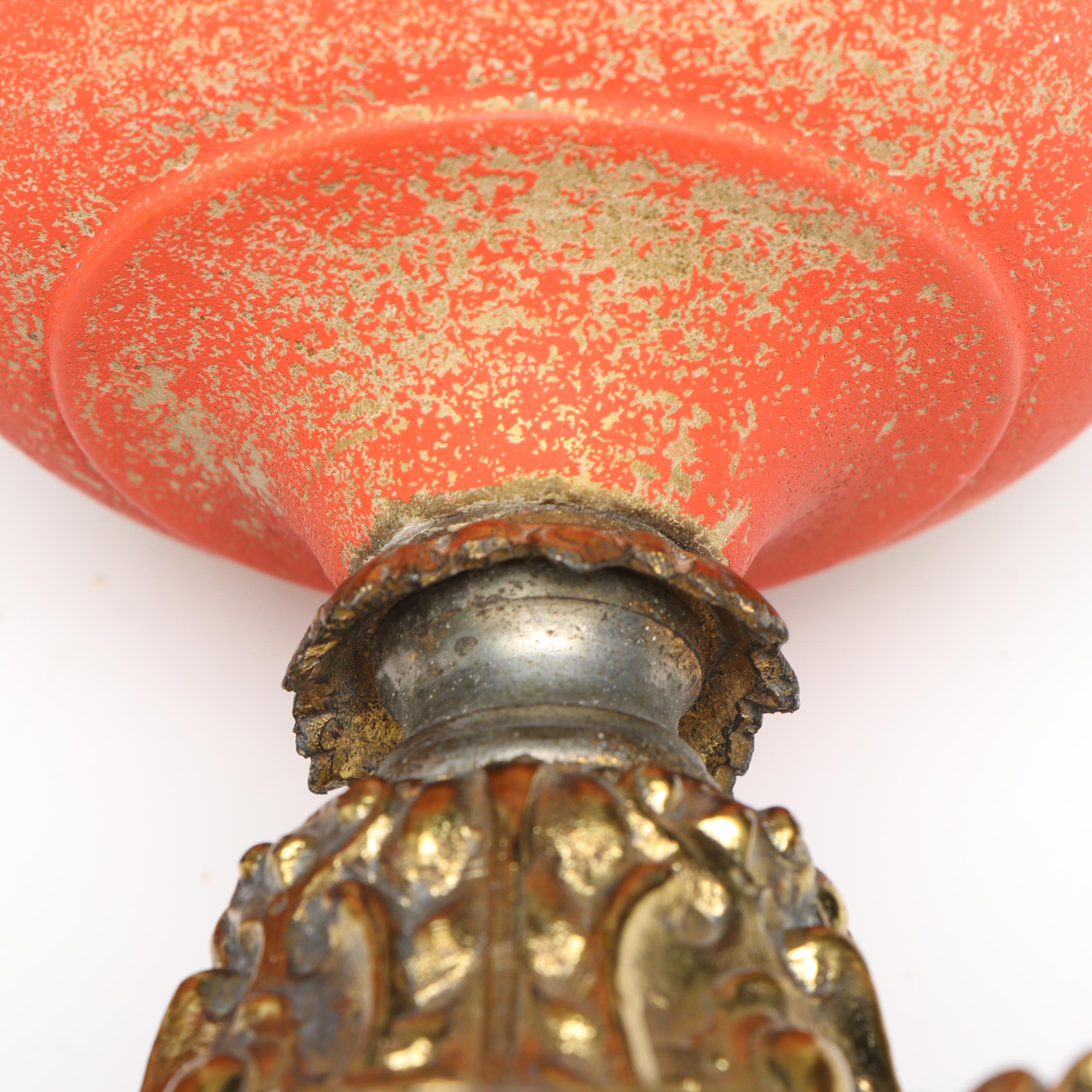 Pair of Victorian Style Ewer Metal Candlesticks