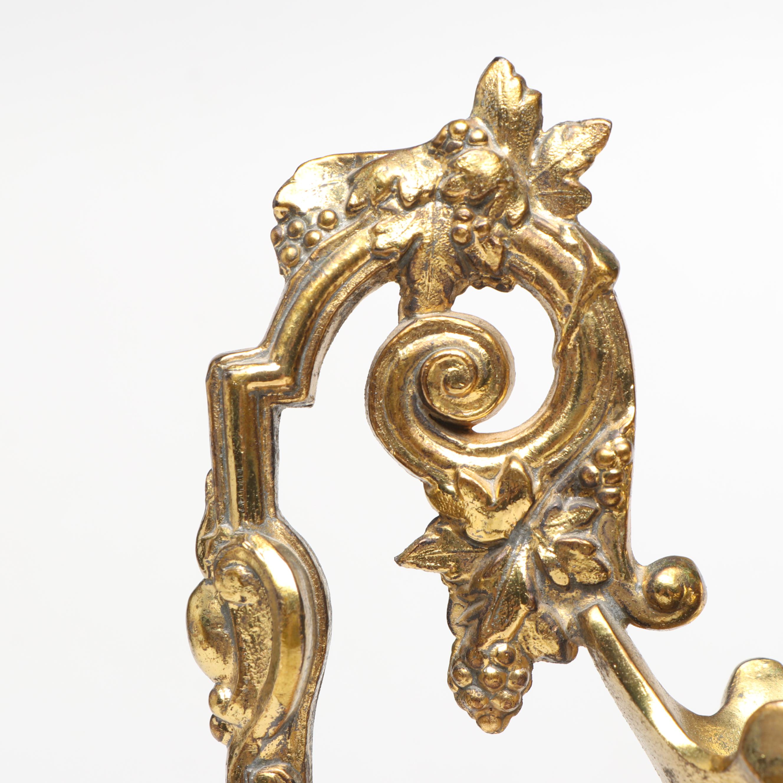 Pair of Victorian Style Ewer Metal Candlesticks