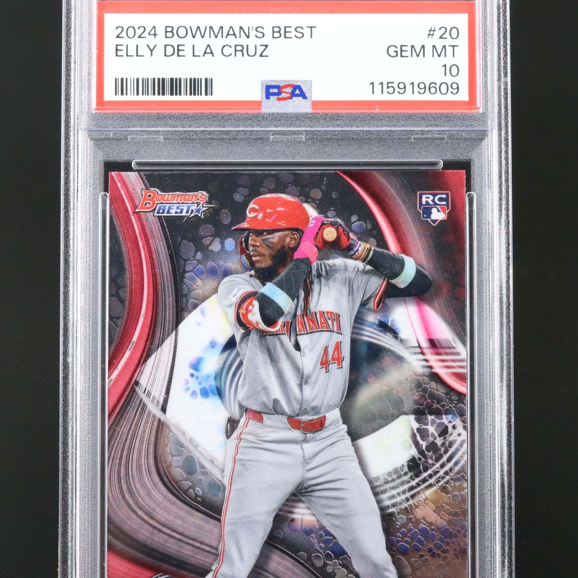2024 Bowman’s Best Elly De La Cruz Rookie Baseball Card Graded PSA 10