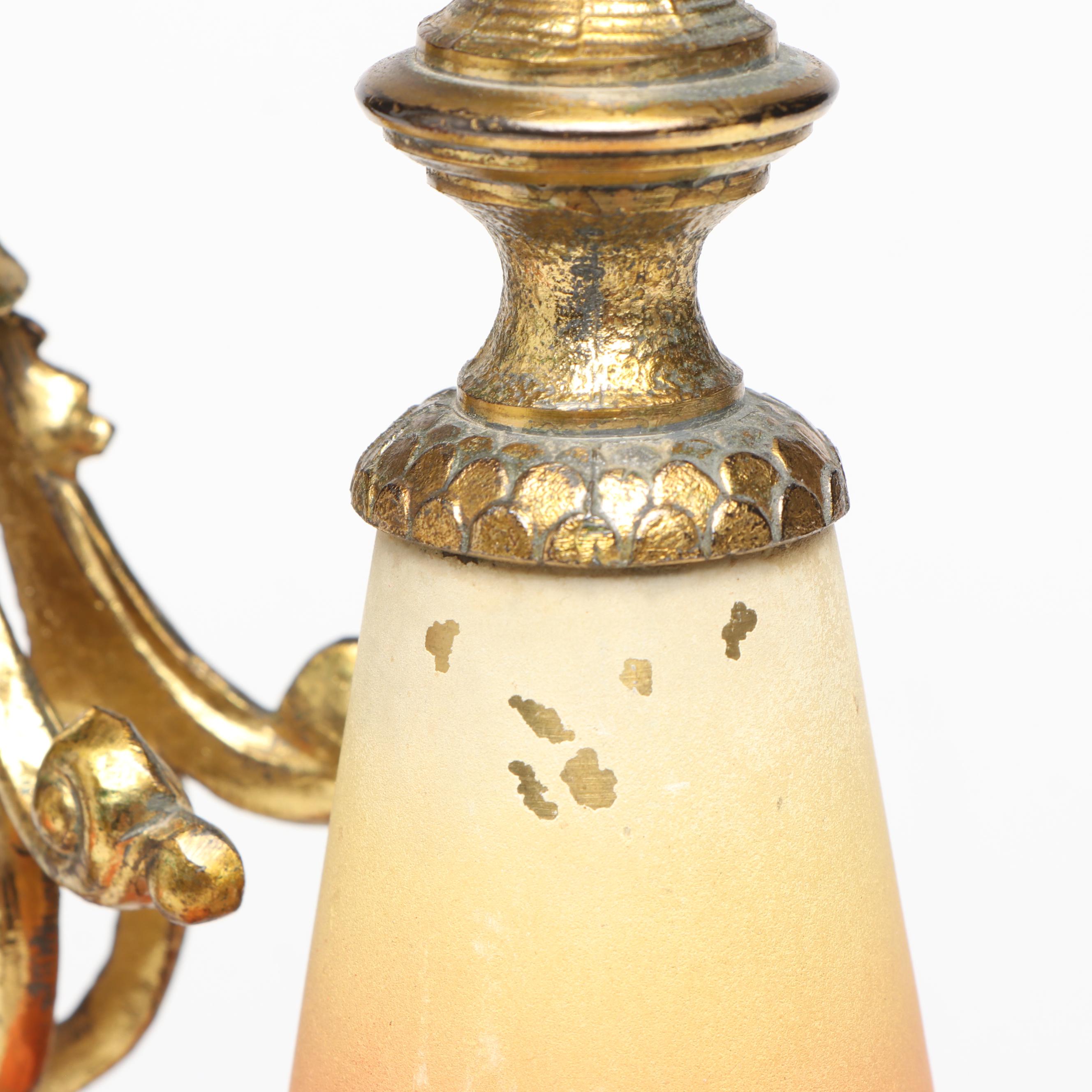 Pair of Victorian Style Ewer Metal Candlesticks