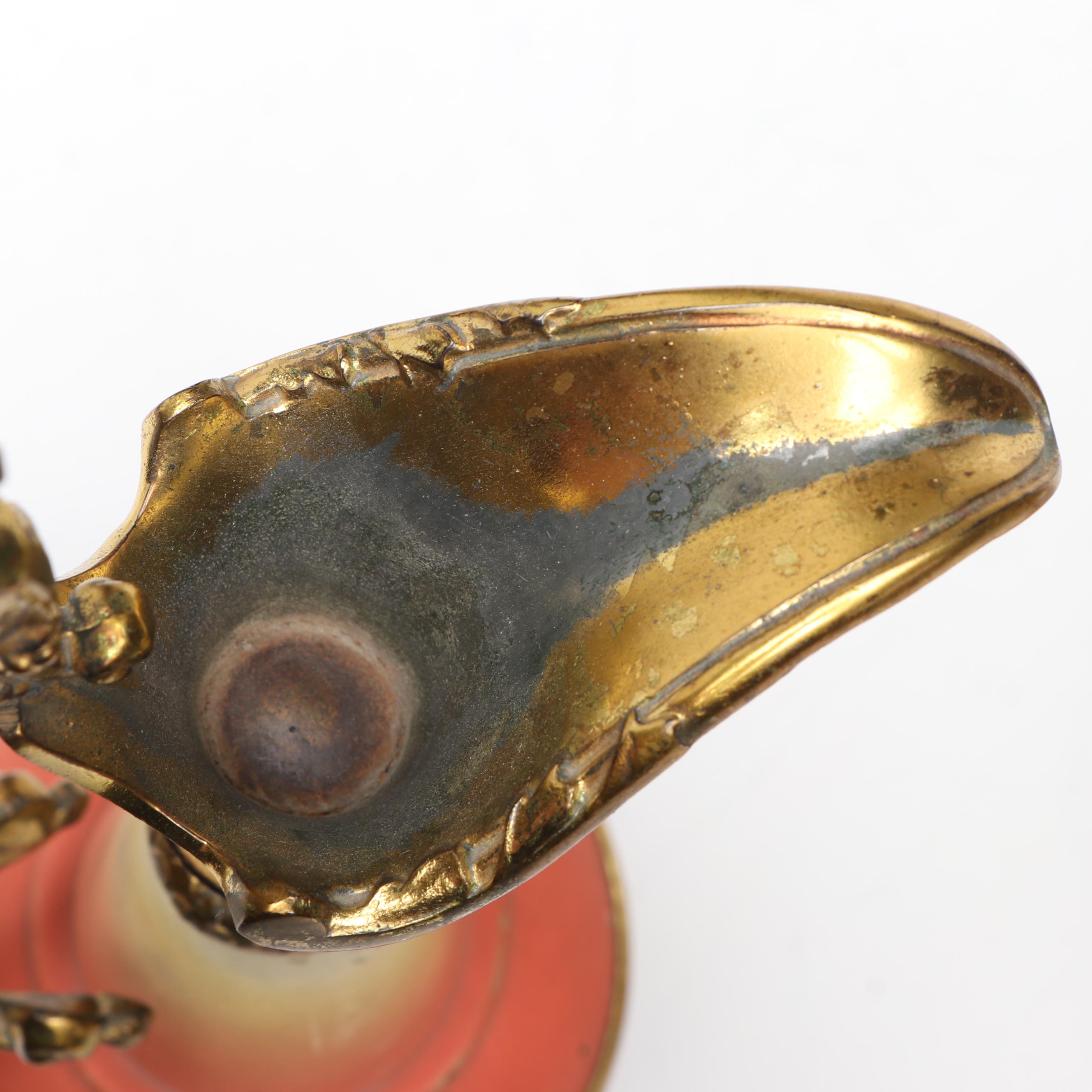 Pair of Victorian Style Ewer Metal Candlesticks