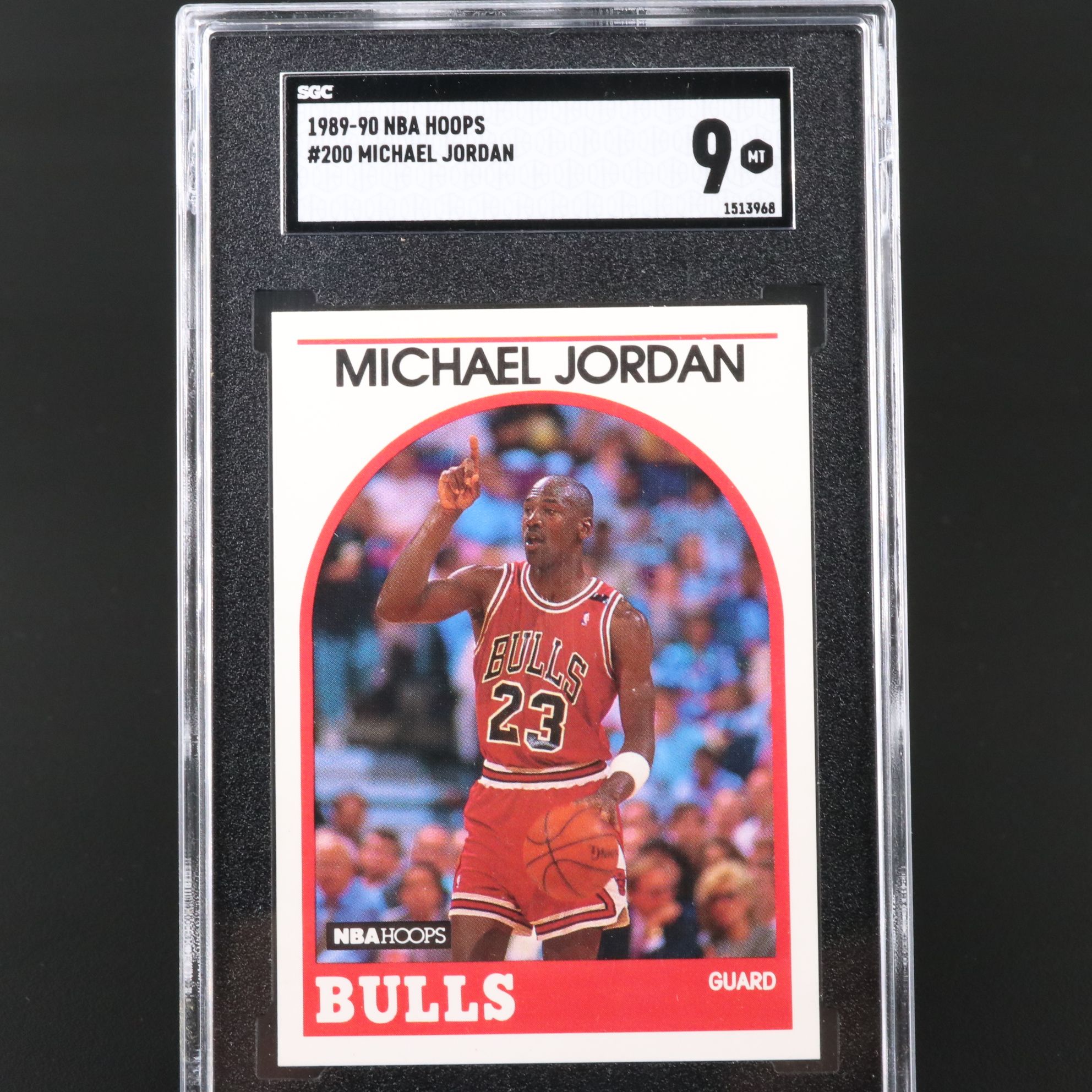 1989-90 NBA Hoops Michael Jordan Chicago Bulls Basketball Card Graded SGC 9