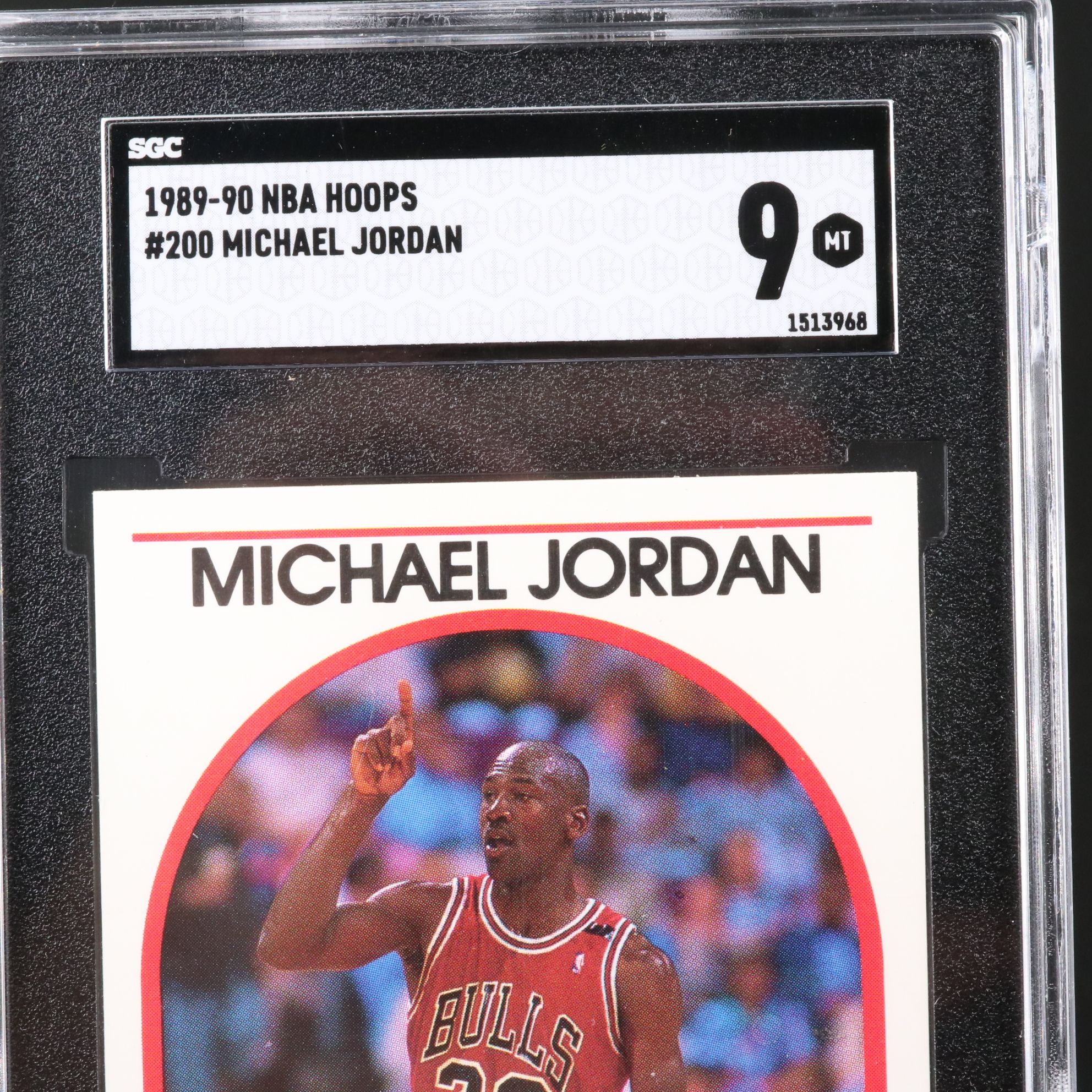 1989-90 NBA Hoops Michael Jordan Chicago Bulls Basketball Card Graded SGC 9
