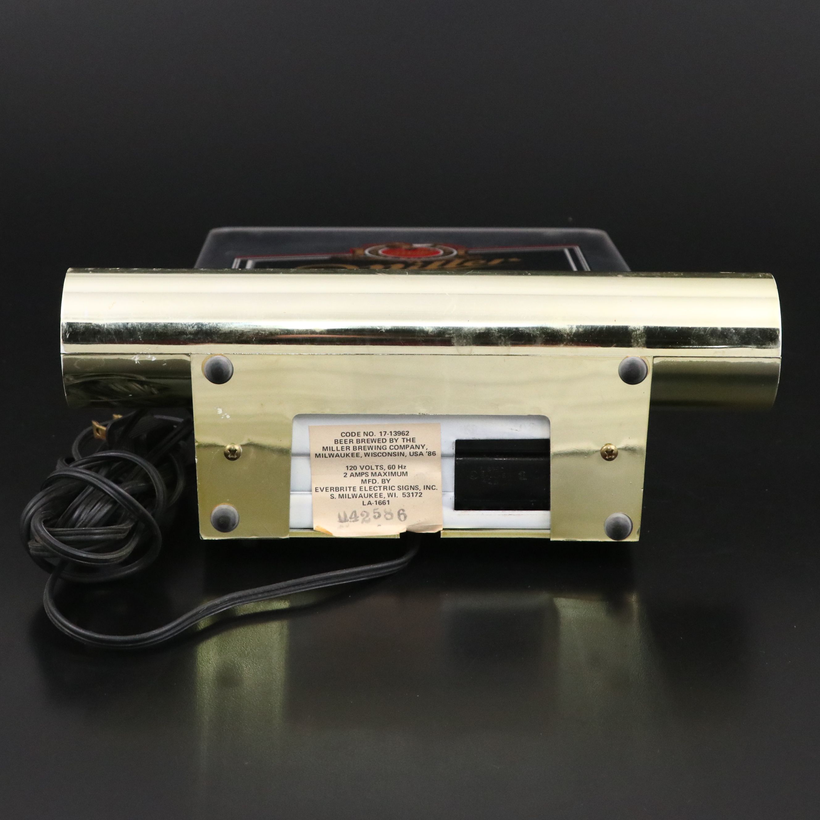 Everbrite Electric Signs Miller Light Illuminating Bar Sign