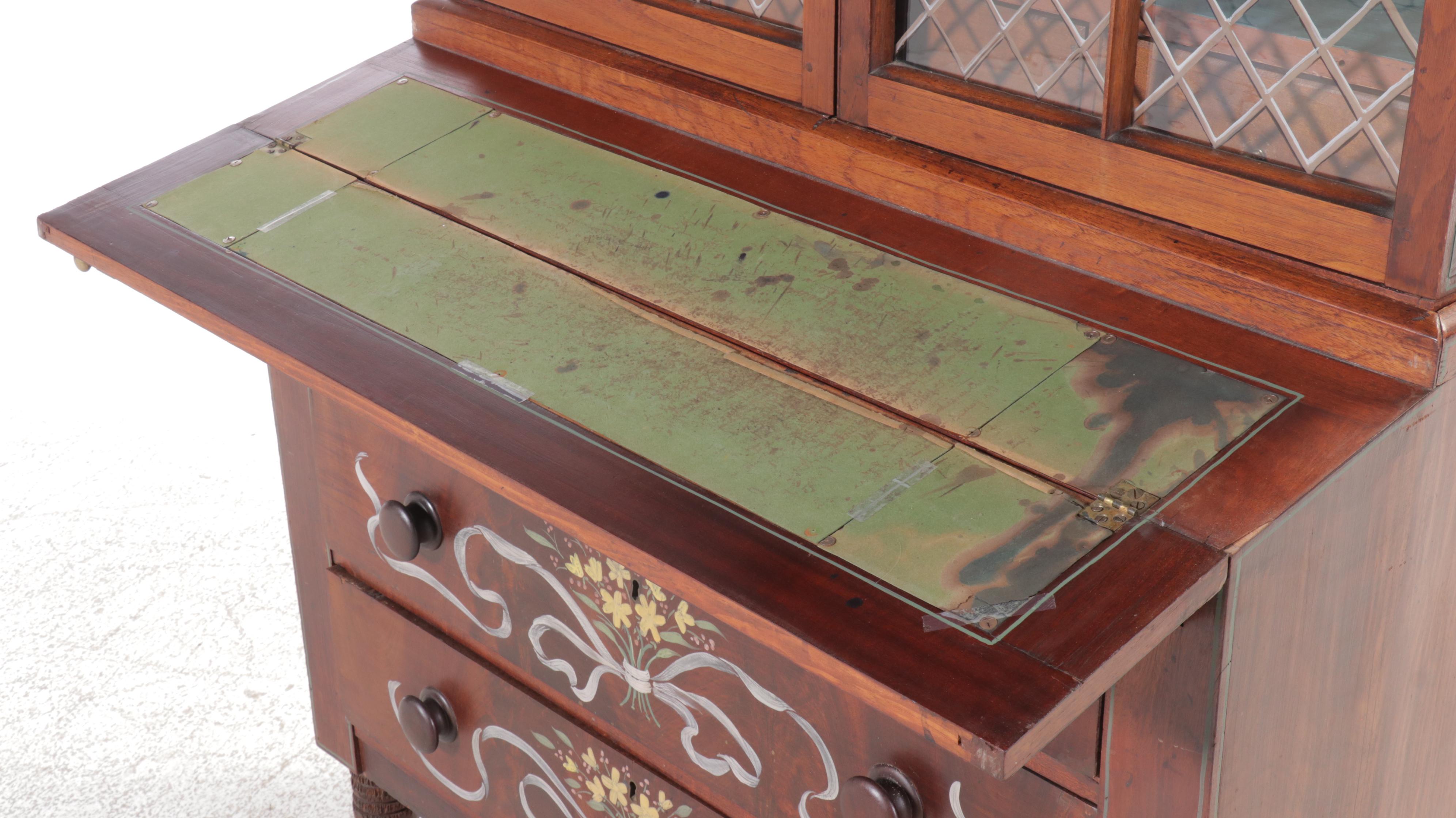 Southern Federal Style Mahogany Clerks or Butlers Secretary Desk