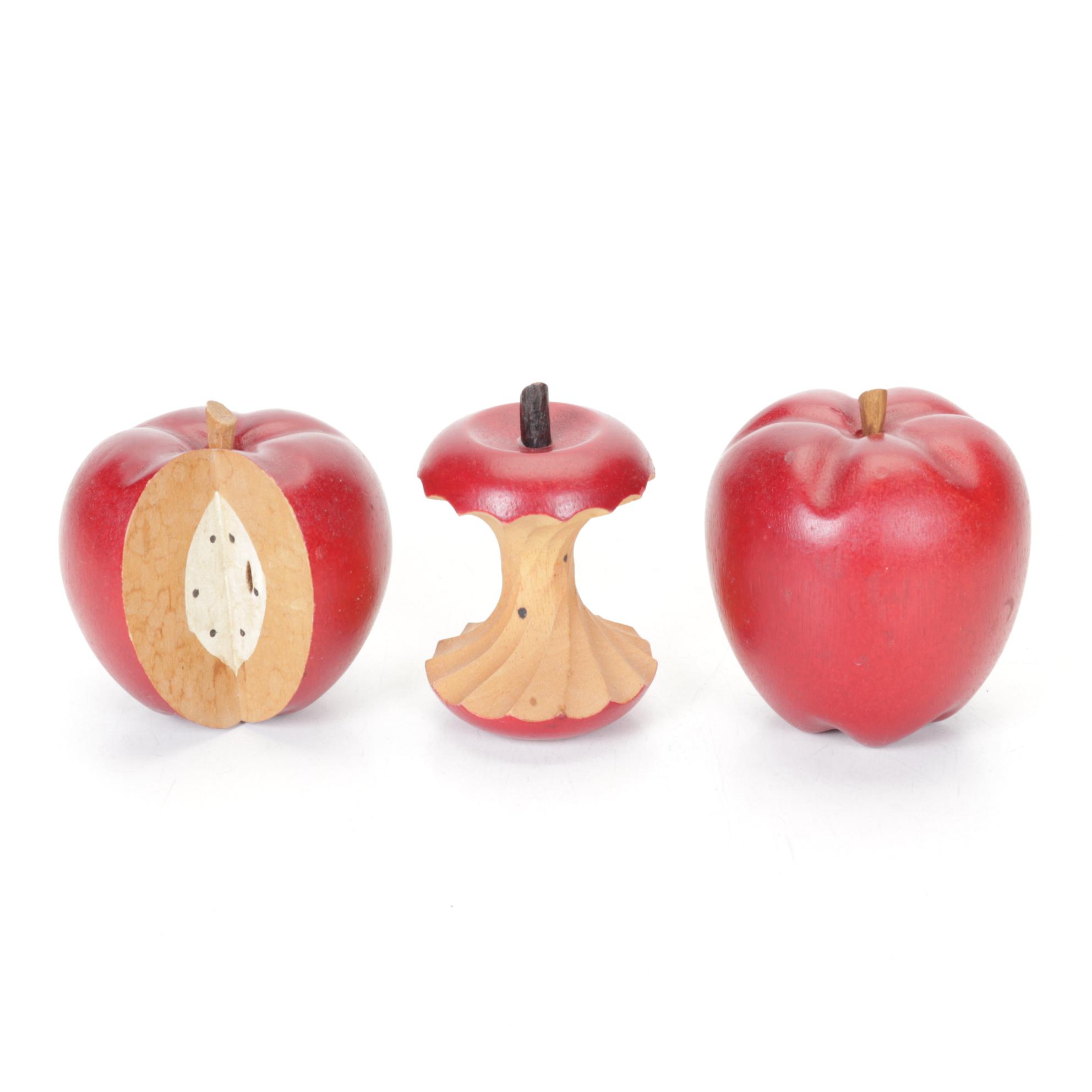 Red Apple Decorative Bowl, Candle & Figurines