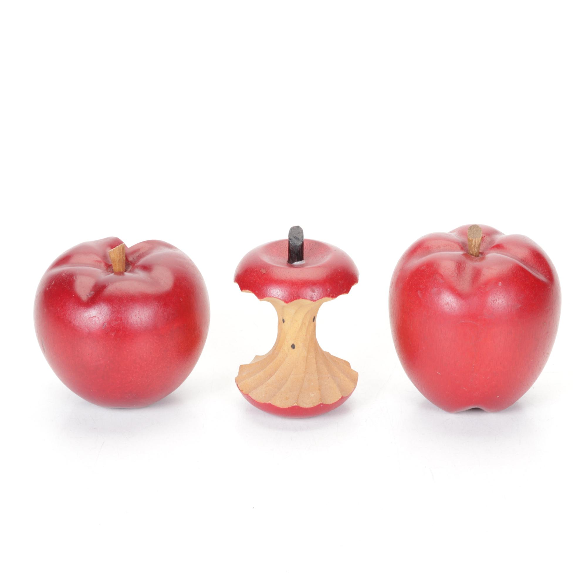 Red Apple Decorative Bowl, Candle & Figurines