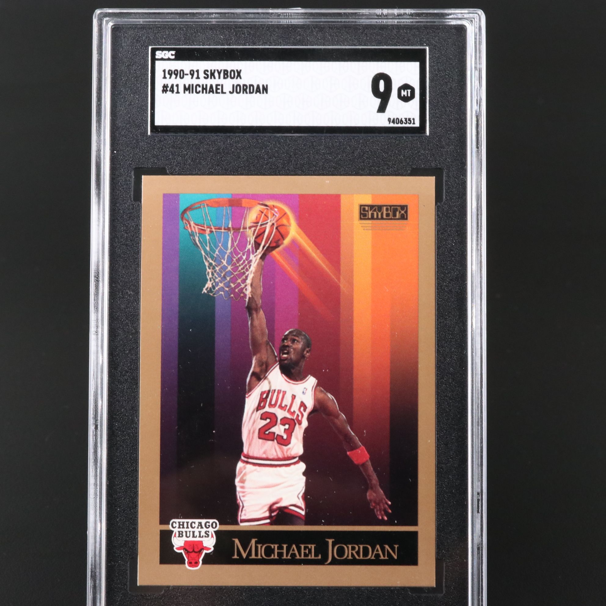 1990-91 Skybox Michael Jordan Chicago Bulls Basketball Card Graded SGC 9