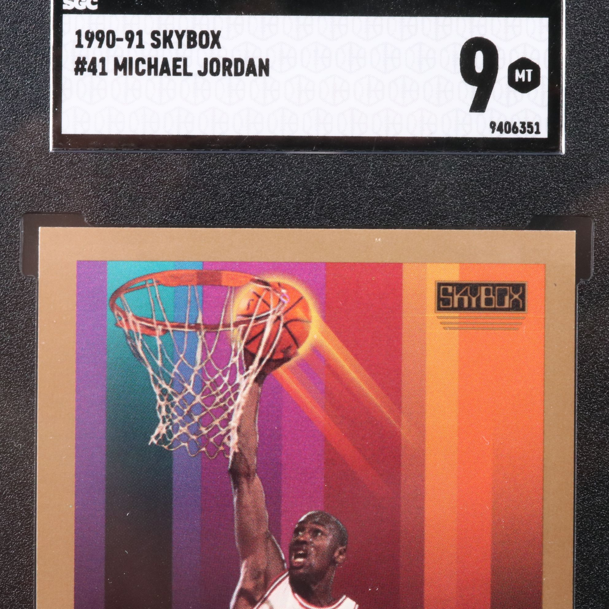 1990-91 Skybox Michael Jordan Chicago Bulls Basketball Card Graded SGC 9