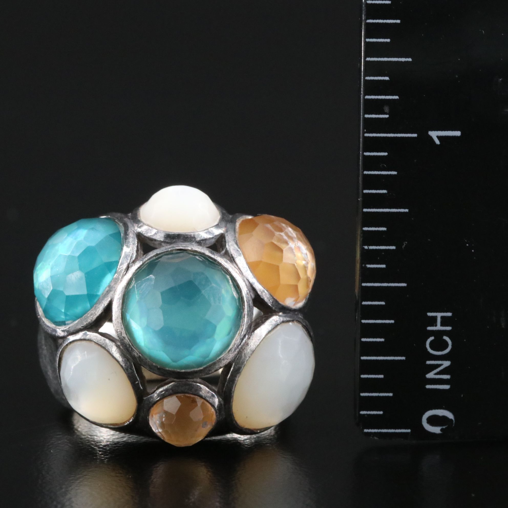 Ippolita Rock Candy Sterling and Multi Gemstone Dome Ring