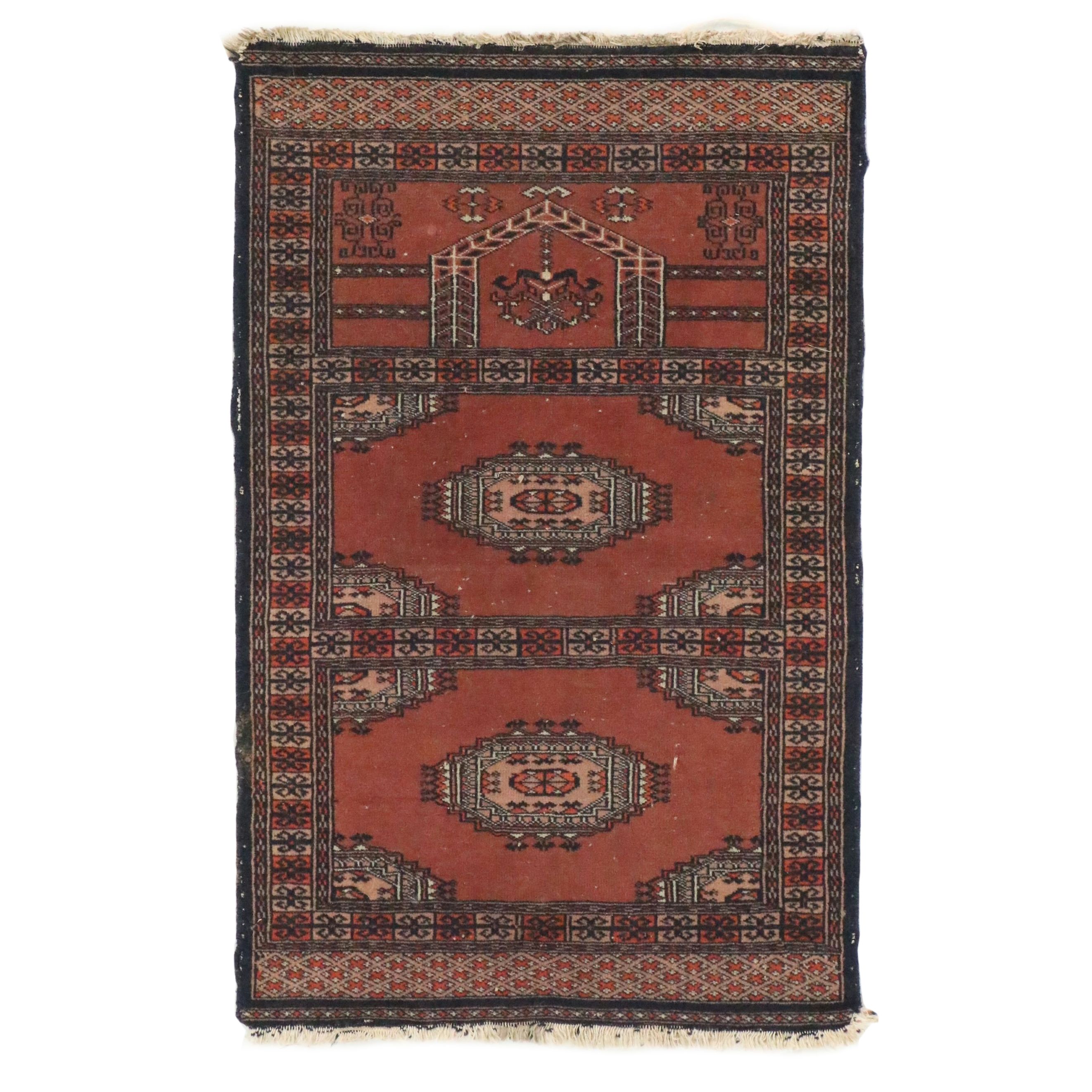 2'1 x 3'5 Hand-Knotted Turkish Ghiordes Prayer Rug