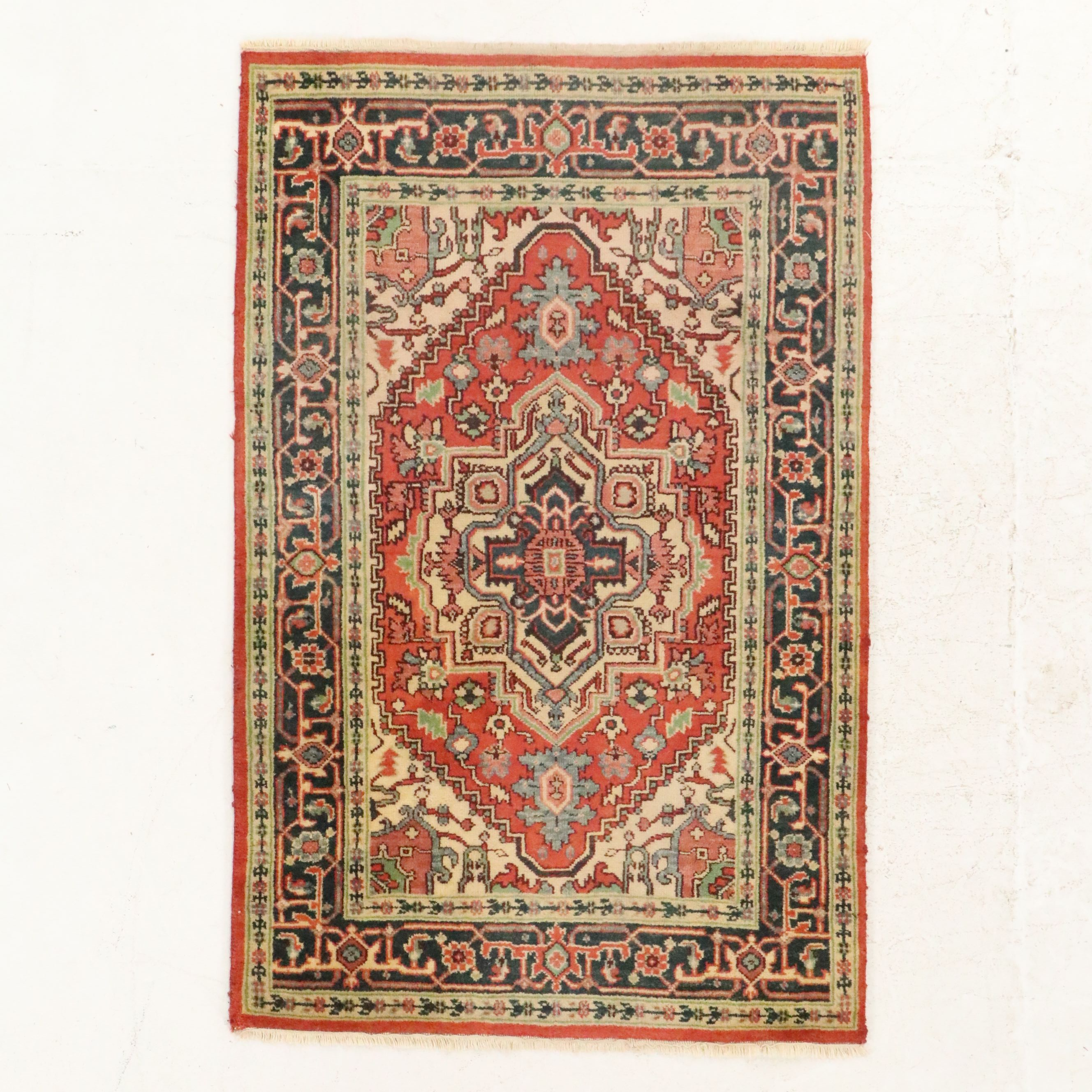 4' x 6'3 Hand-Knotted Persian Heriz Area Rug