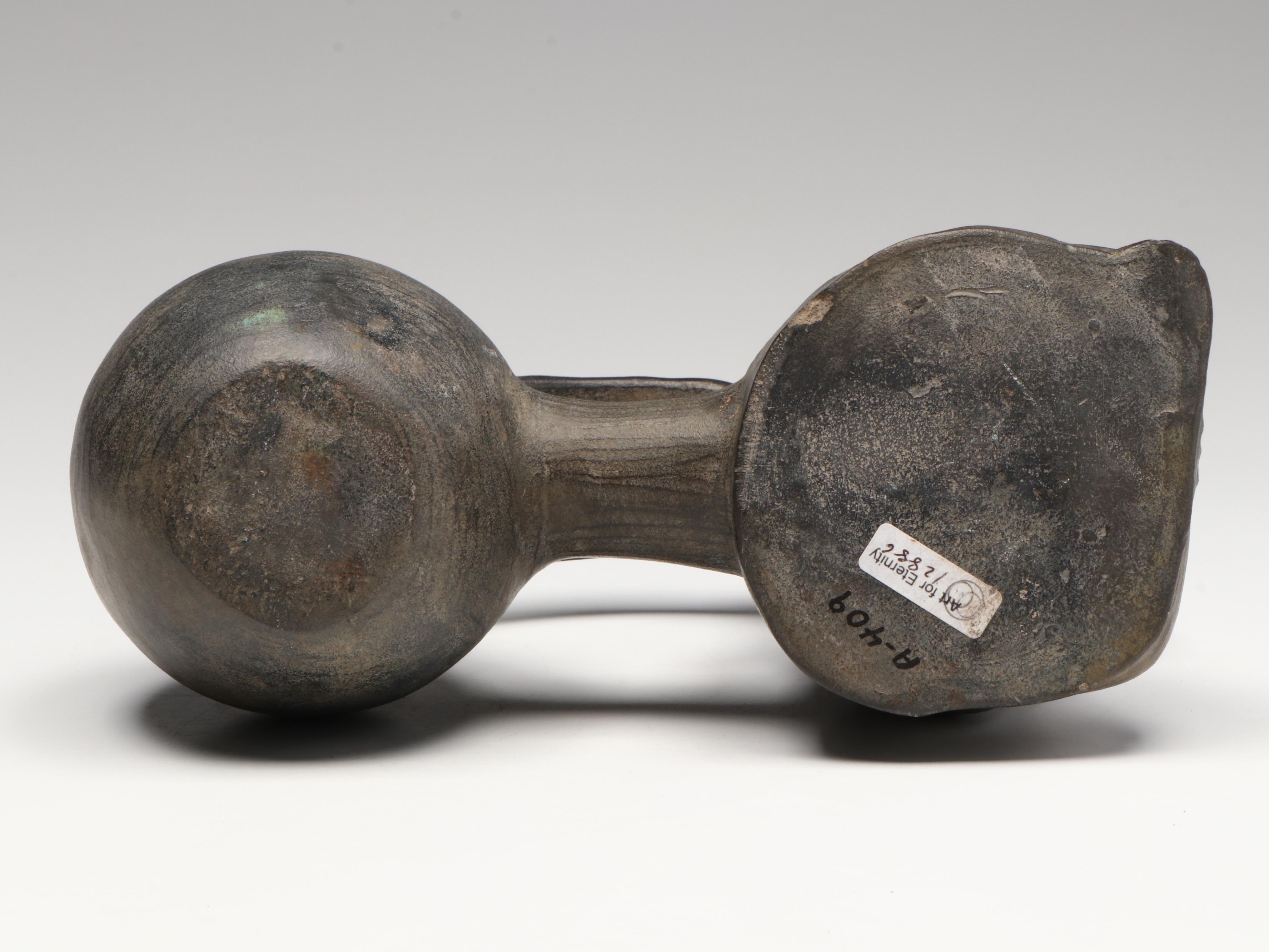 Pre-Columbian Chimu Double Chambered Whistling Vessel, Circa 1400–1500 CE